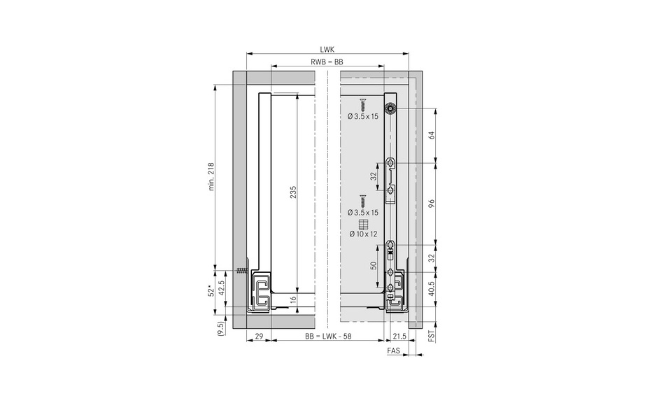 Predal Nova Pro Scala, višina: 250 mm, dolžina: 500 mm, 40 kg, ICE
