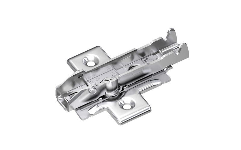 1D cross mounting plate, 4-point fixing, height 3 mm.