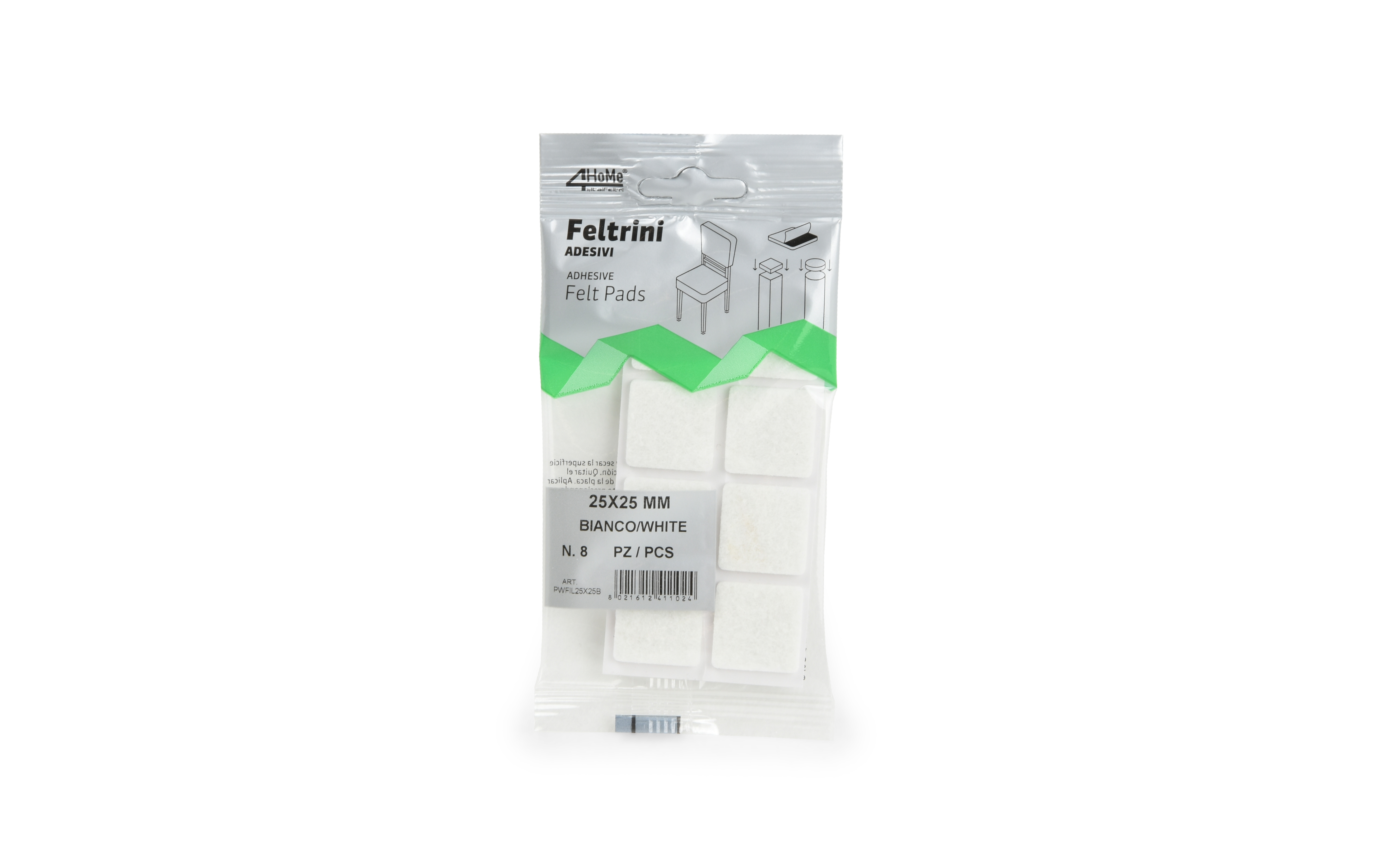 Samolepilni filci 25 x 25, beli