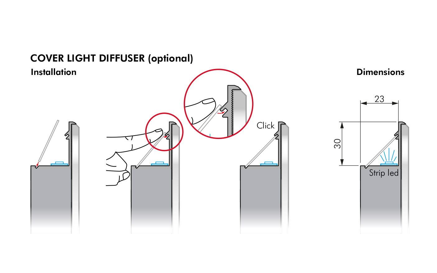 Difuzor za ALU profil IF010