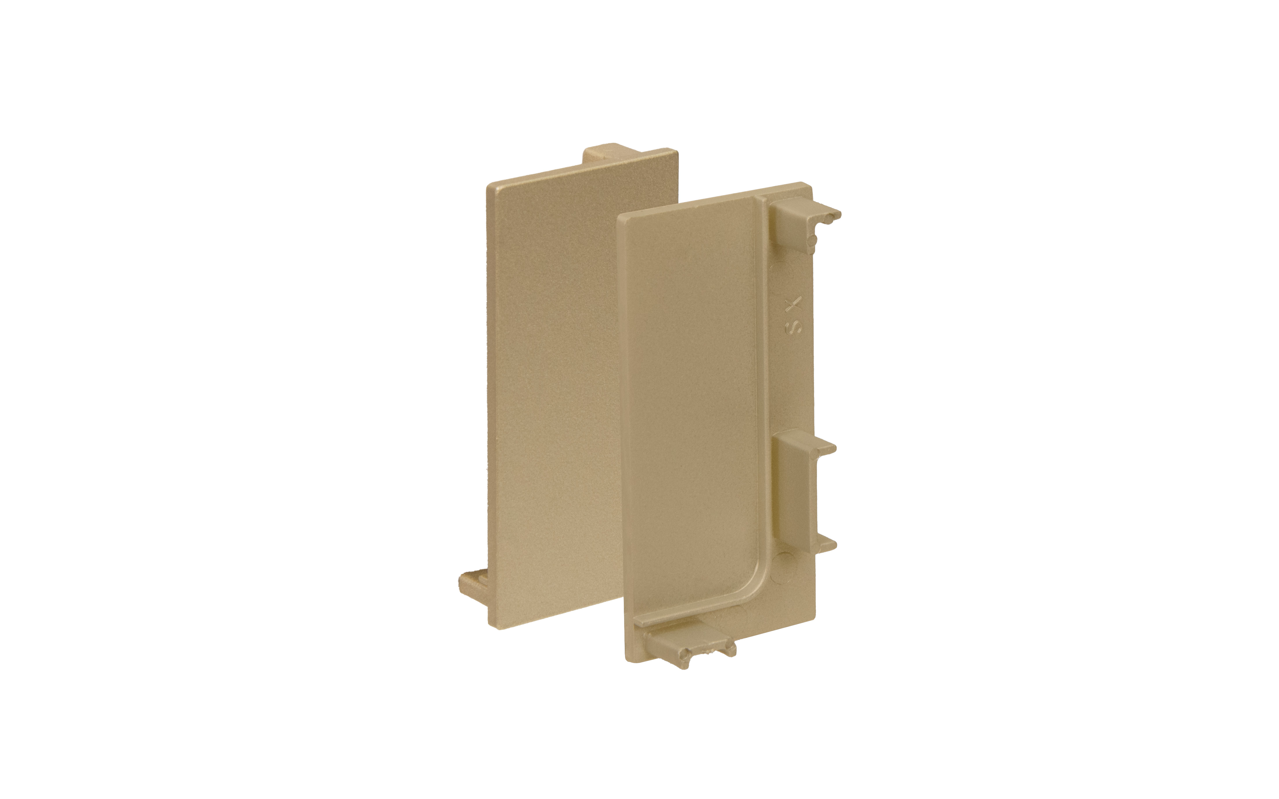 Closed right and left cap, plastic, gold