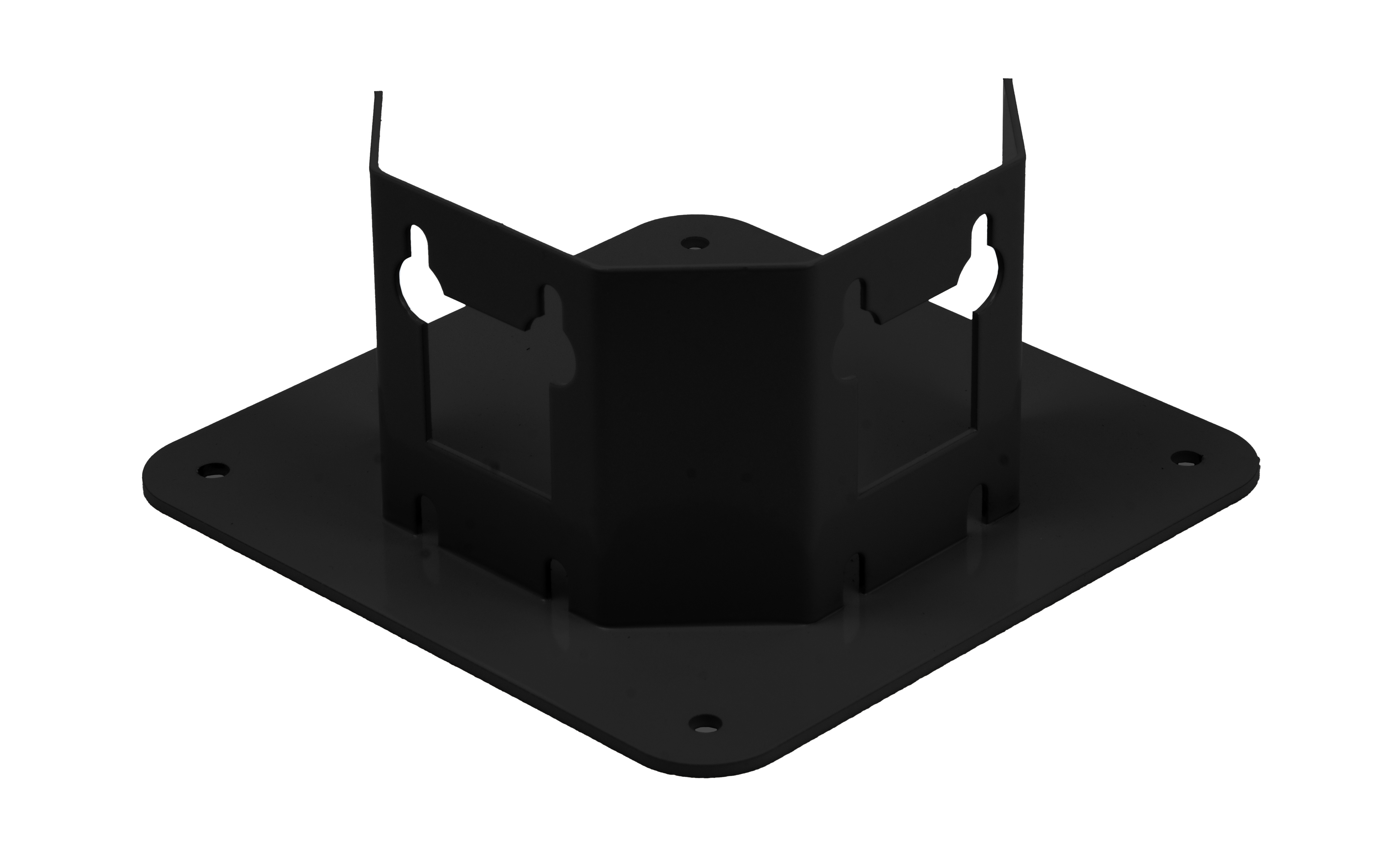 Top plate 90° to conect 2 beams with pillar, black color