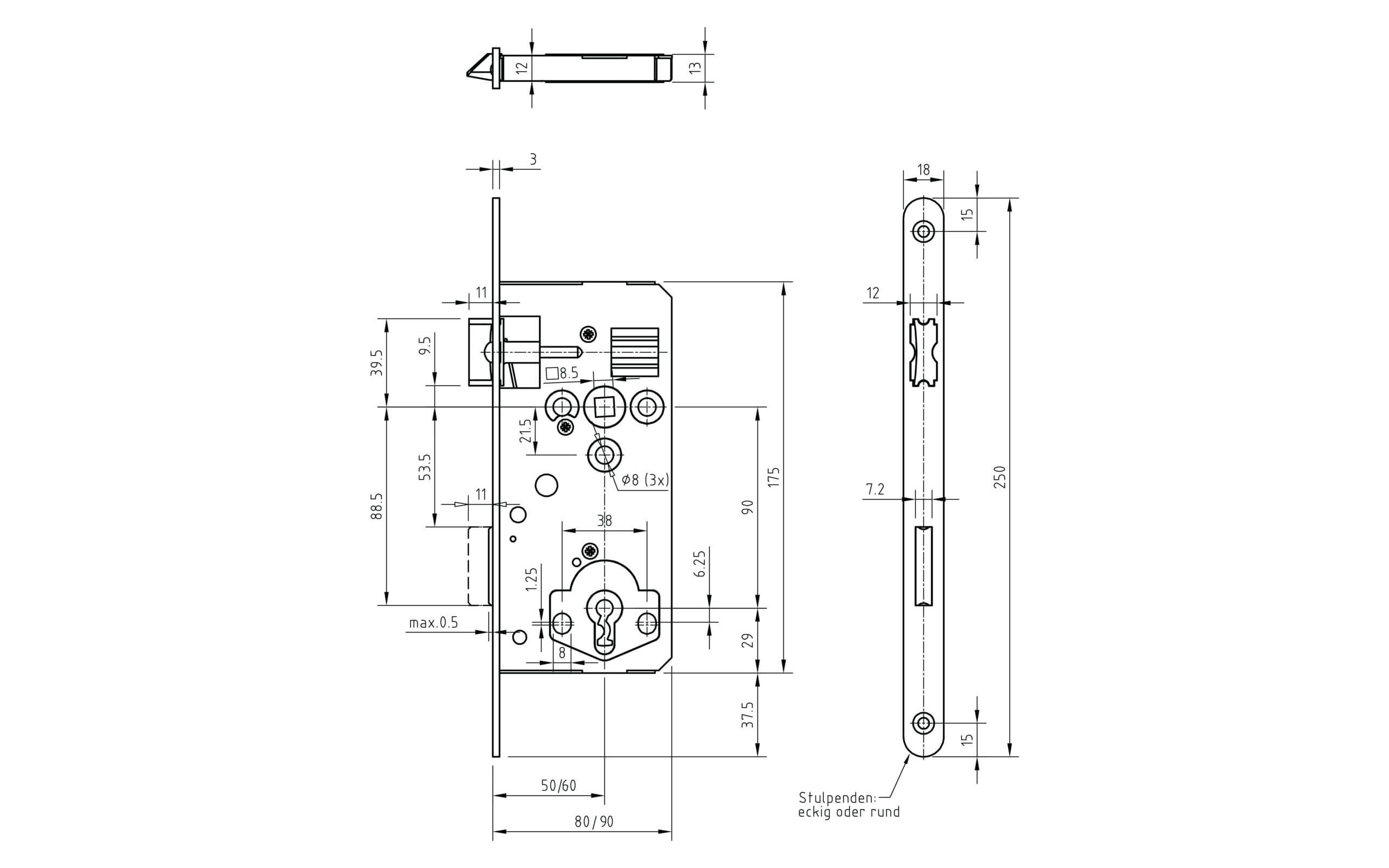 GEGE ordinary key lock – 50/90