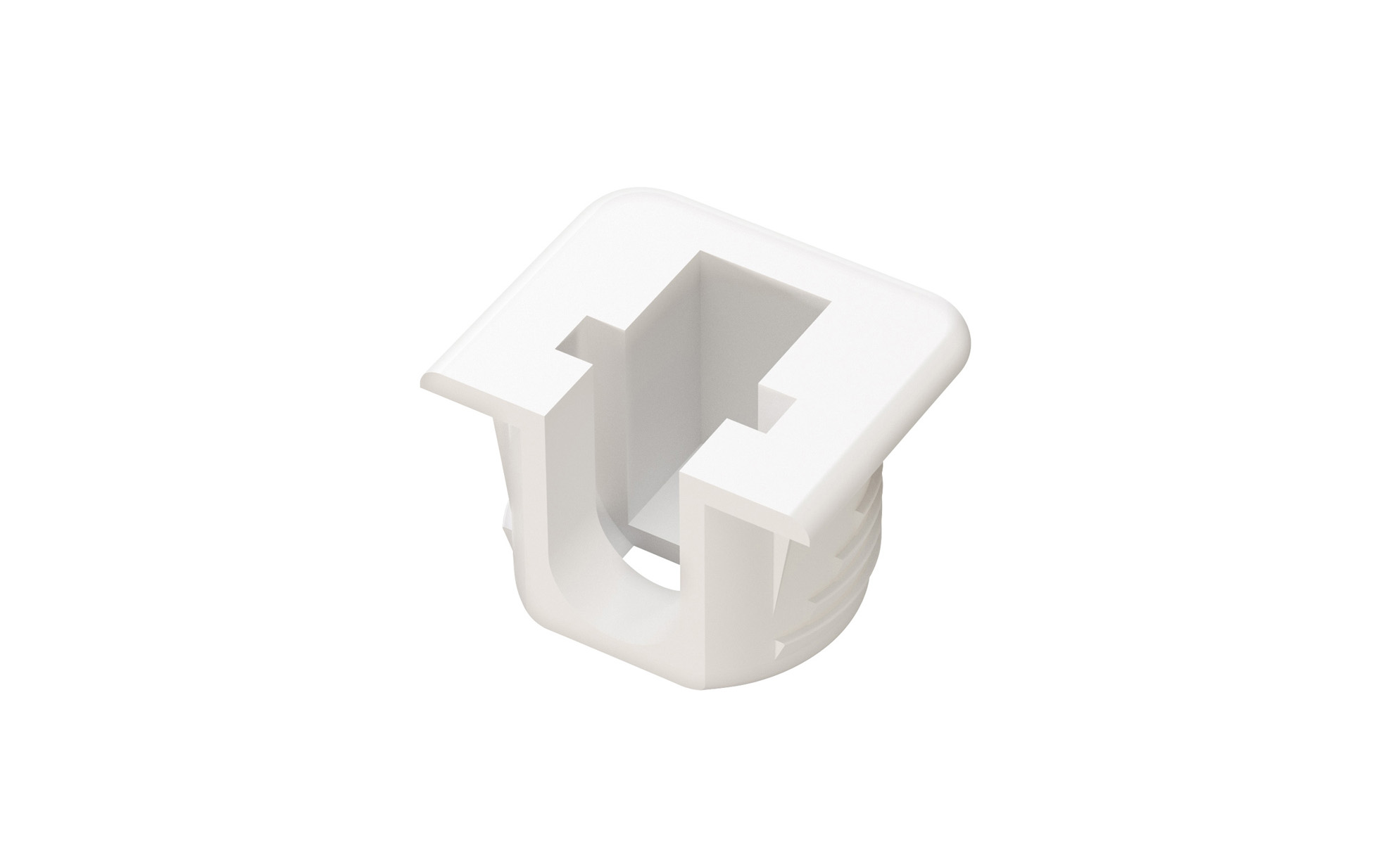 Set of 4 Flipper brackets and connectors in white
