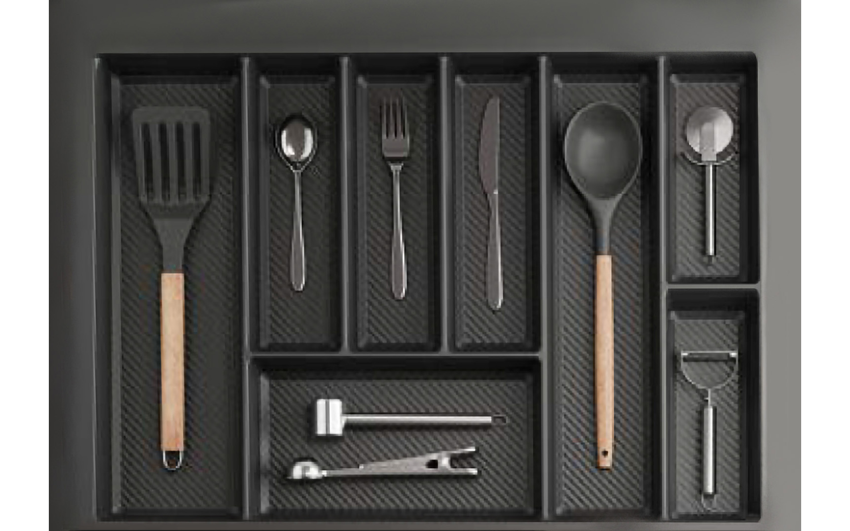 Organizator jedilnega pribora, barva grafit