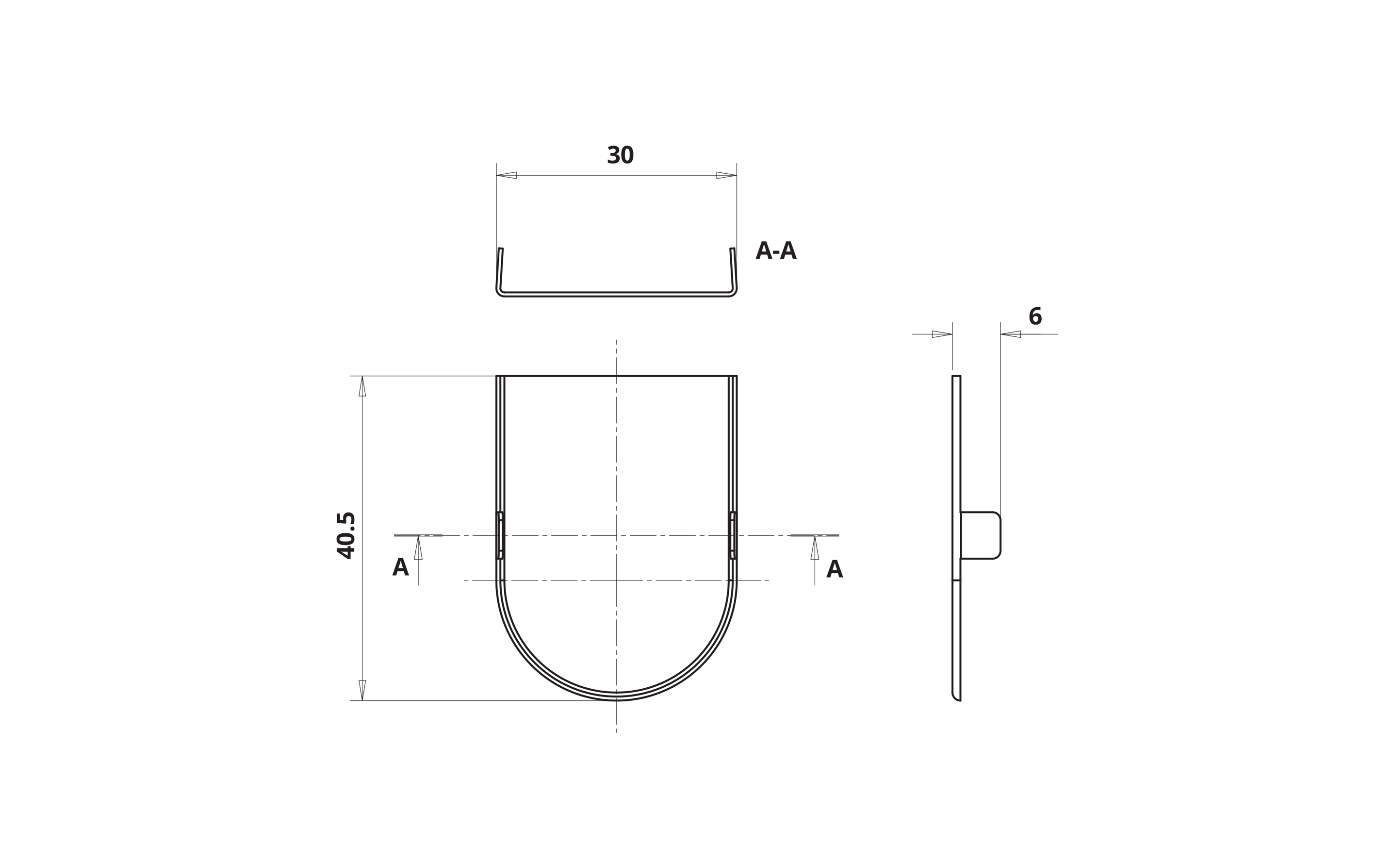 Cover cap for Invisacta 3D hinge, 30 x 120 mm