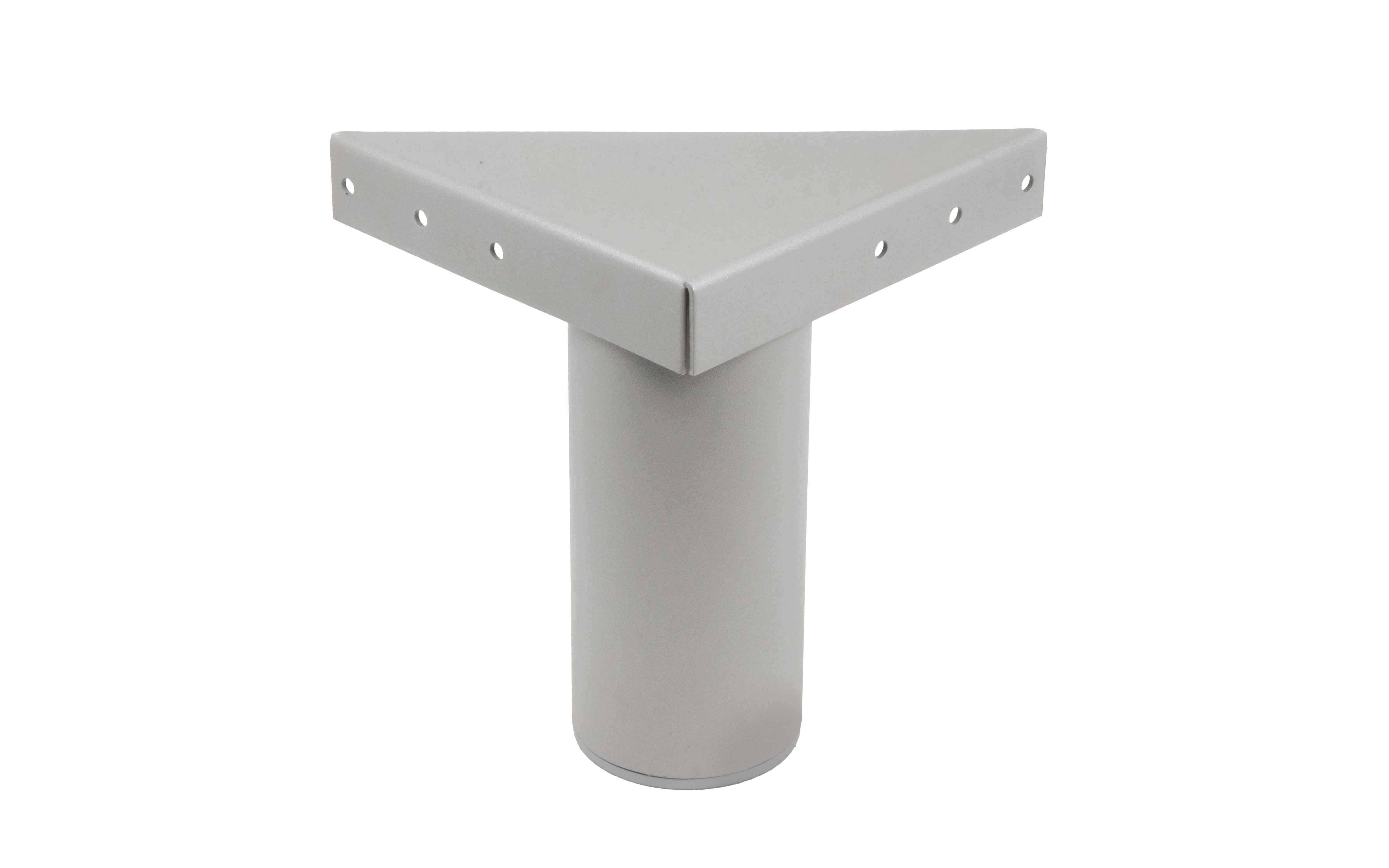 Bed leg D 80 mm with support plate, grey color