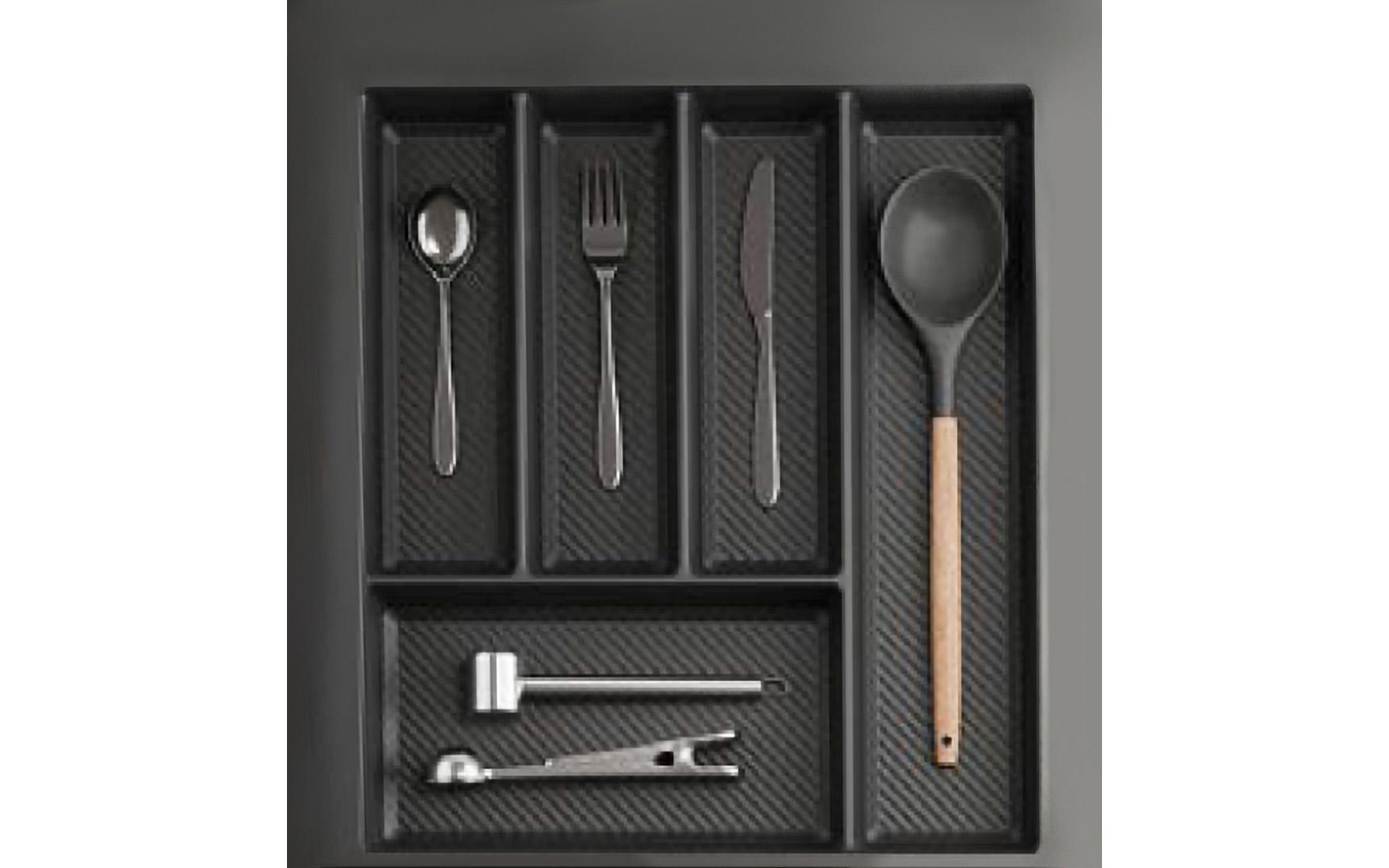 Organizator jedilnega pribora, barva grafit