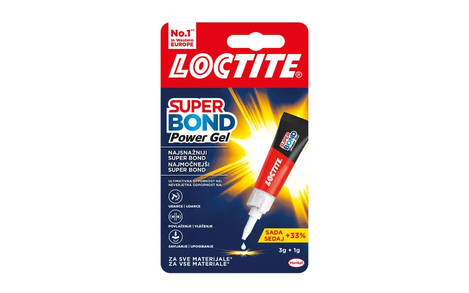 Loctite SUPER BOND Power gel, 3 + 1g