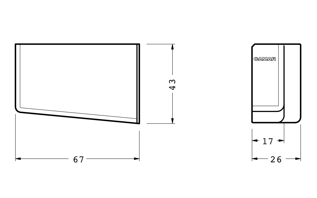 Decorative cover for bracket type 806, white, left Decorative cover for bracket type 806, white, left