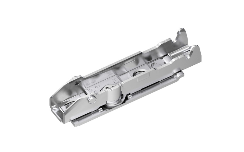 1D linear mounting plate, 2 point fixing, height 0 mm.