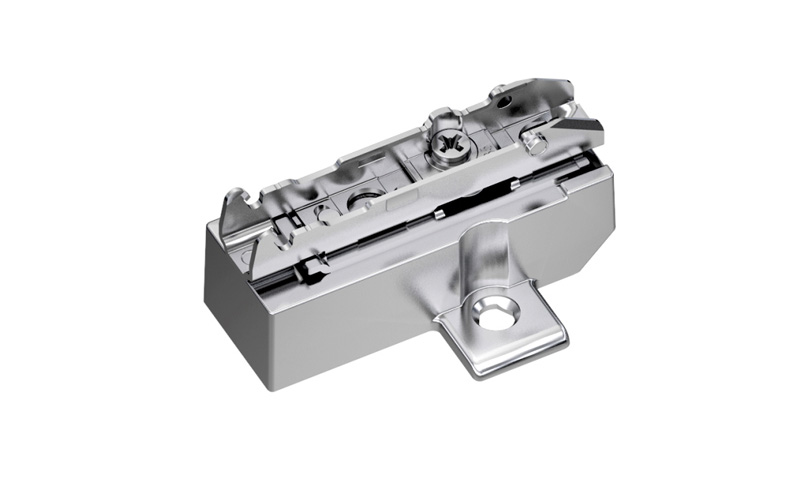 1D cross mounting plate, 2-point fixing, height 21 mm.