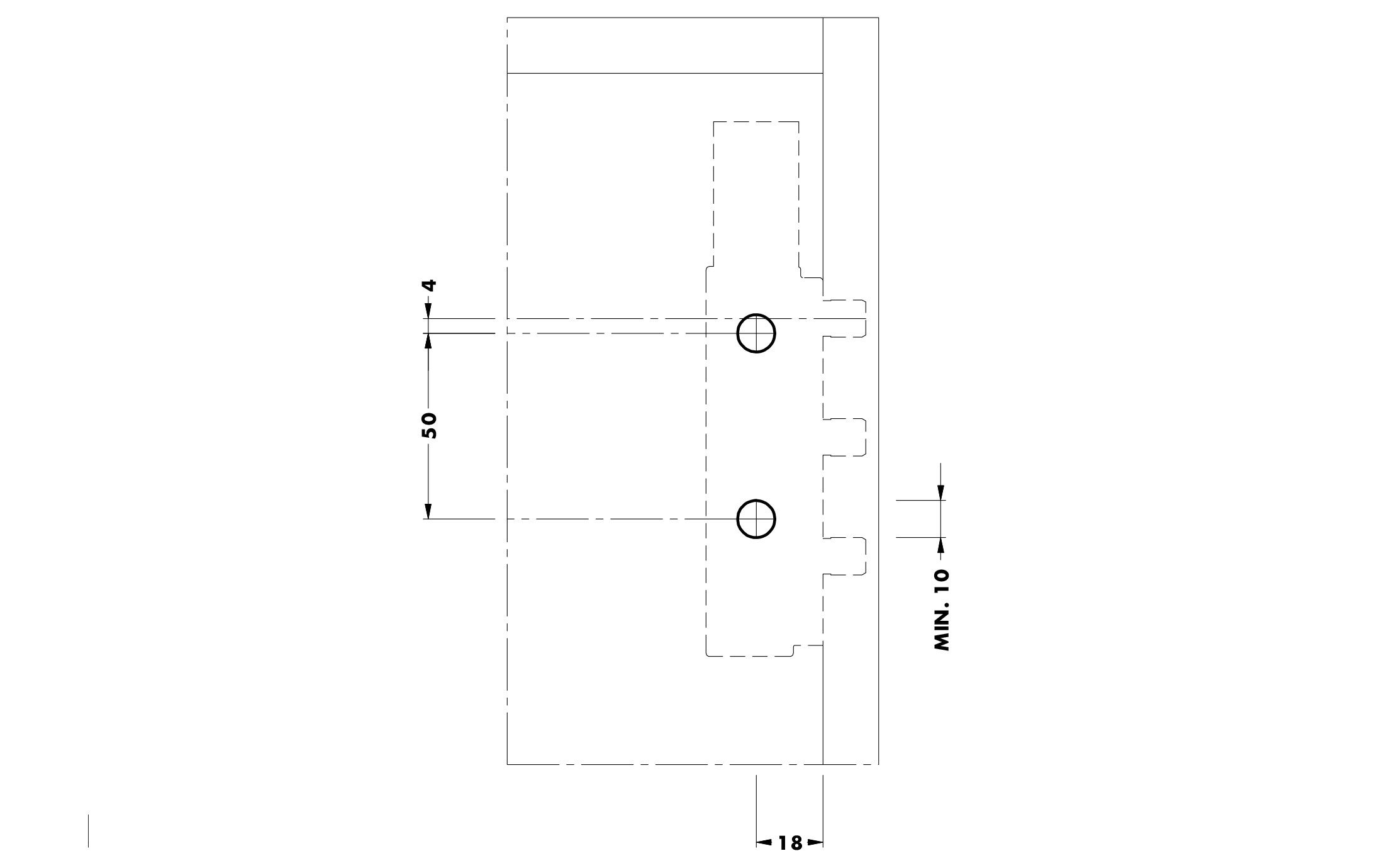 Bracket type 818, left