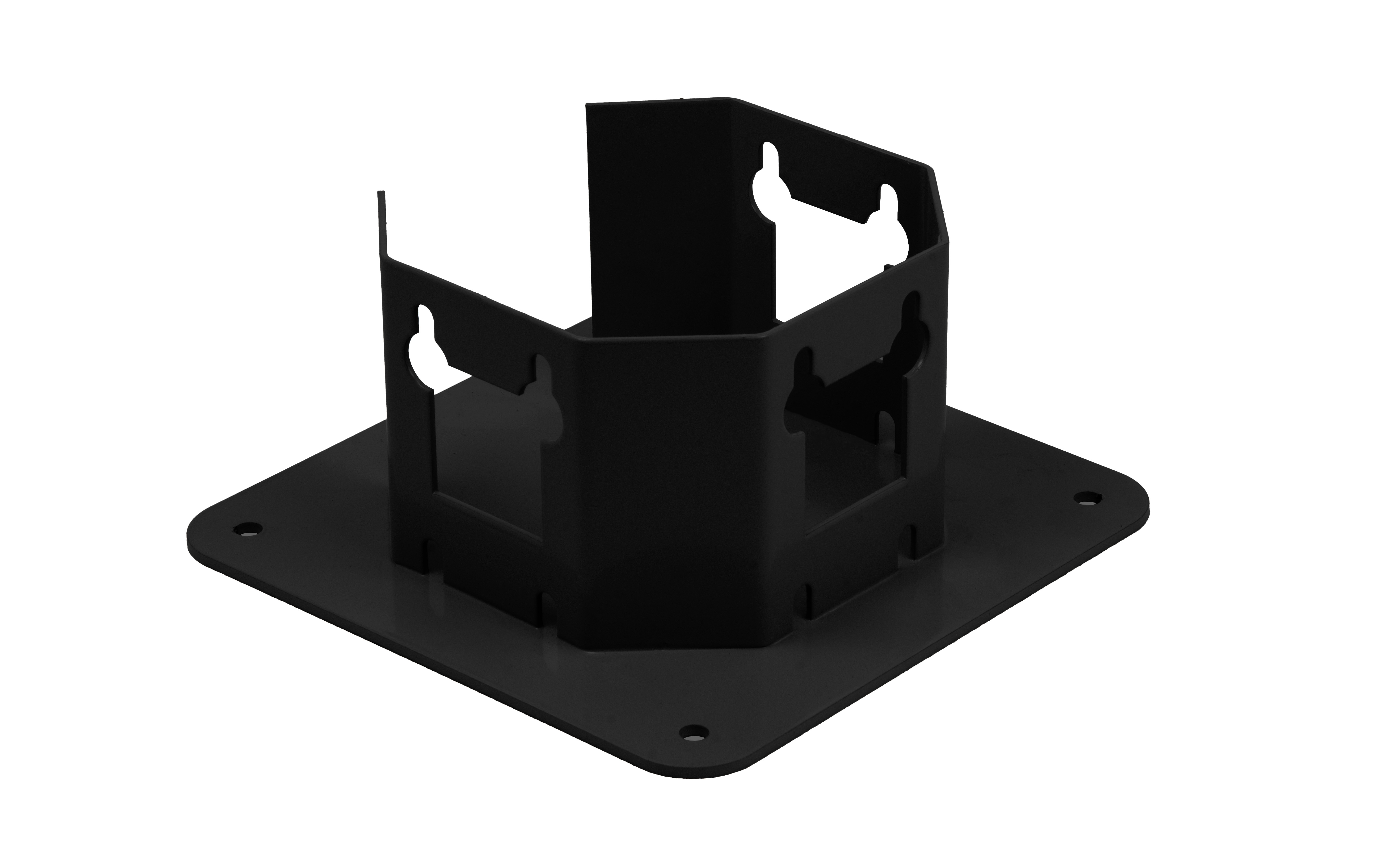 Top plate 180° to conect 3 beams with pillar, black color