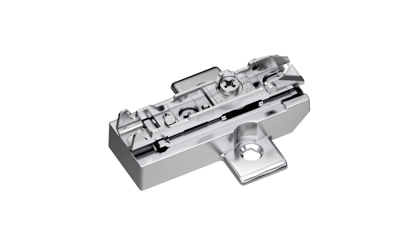 1D cross mounting plate, 2-point fixing, height 12 mm.