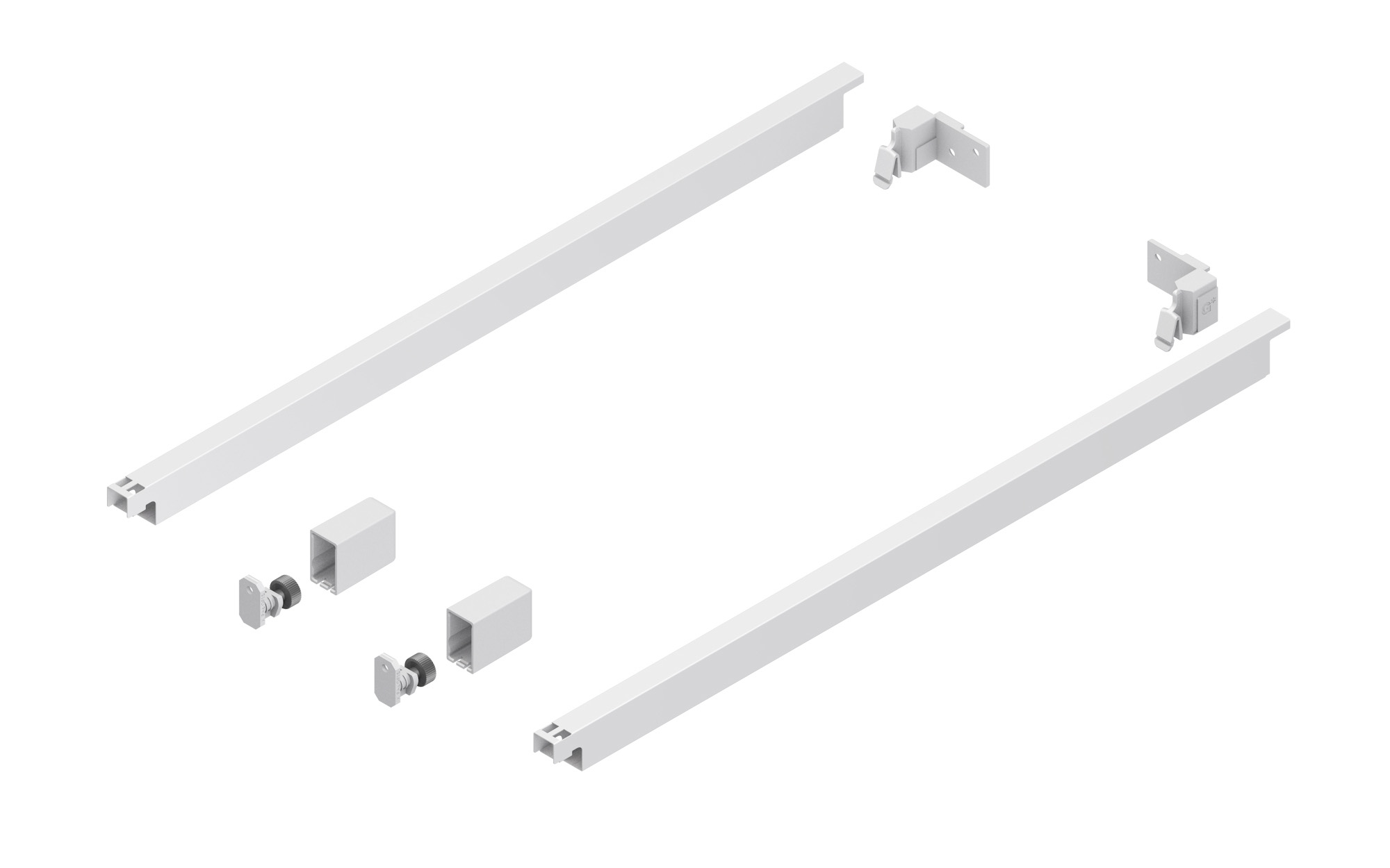 Pravokotni reling Nova Pro Scala, dolžina: 400 mm, ICE - LEVI in DESNI