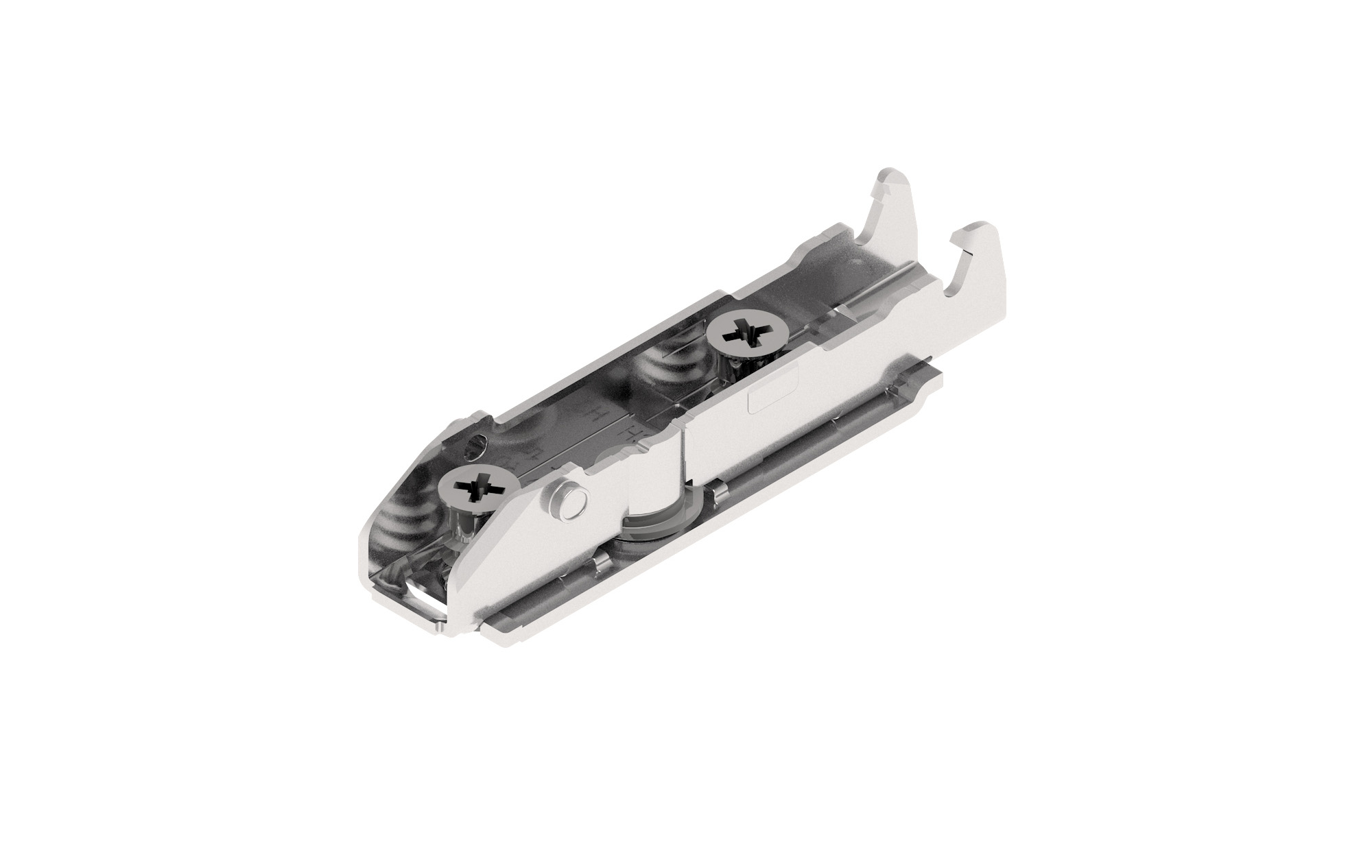 1D linear mounting plate, 2 point fixing, with euro screw,  height 3 mm.