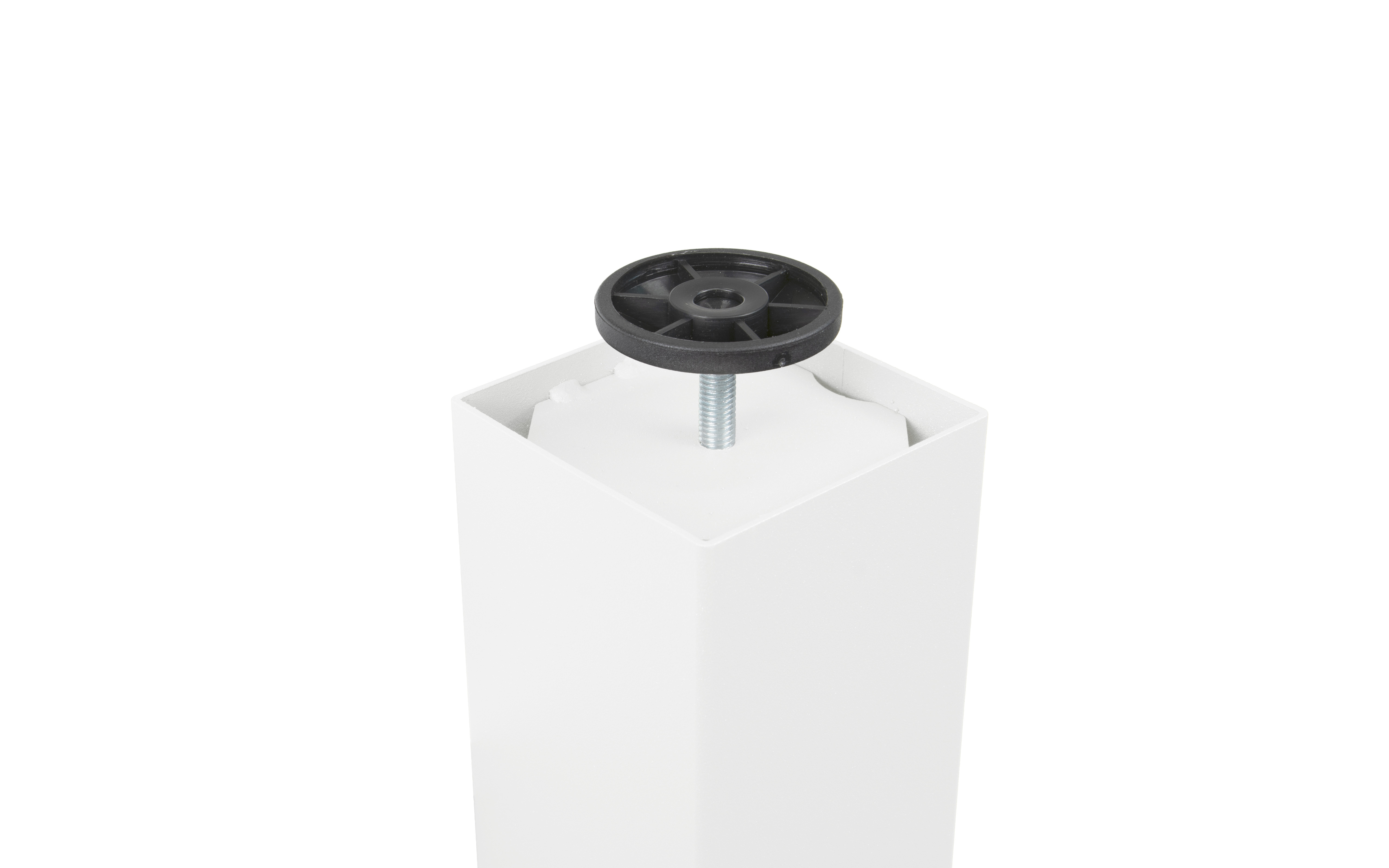 Noga RIVA 60x60/715 mm, bela, RAL 9016
