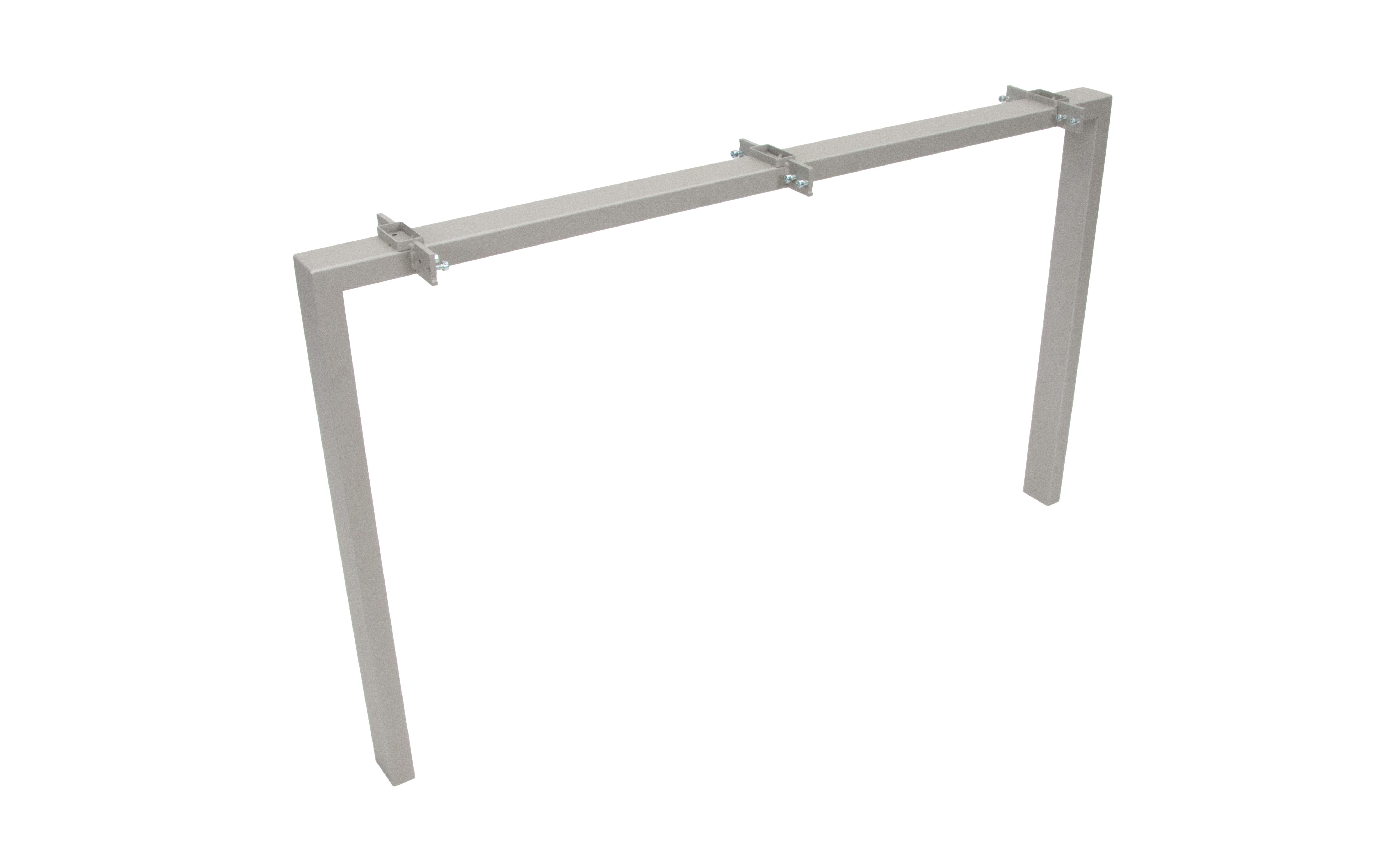 Noga LEIDA 1200, siva, RAL 9006 struktur, sredinska, 6x priklop veznikov