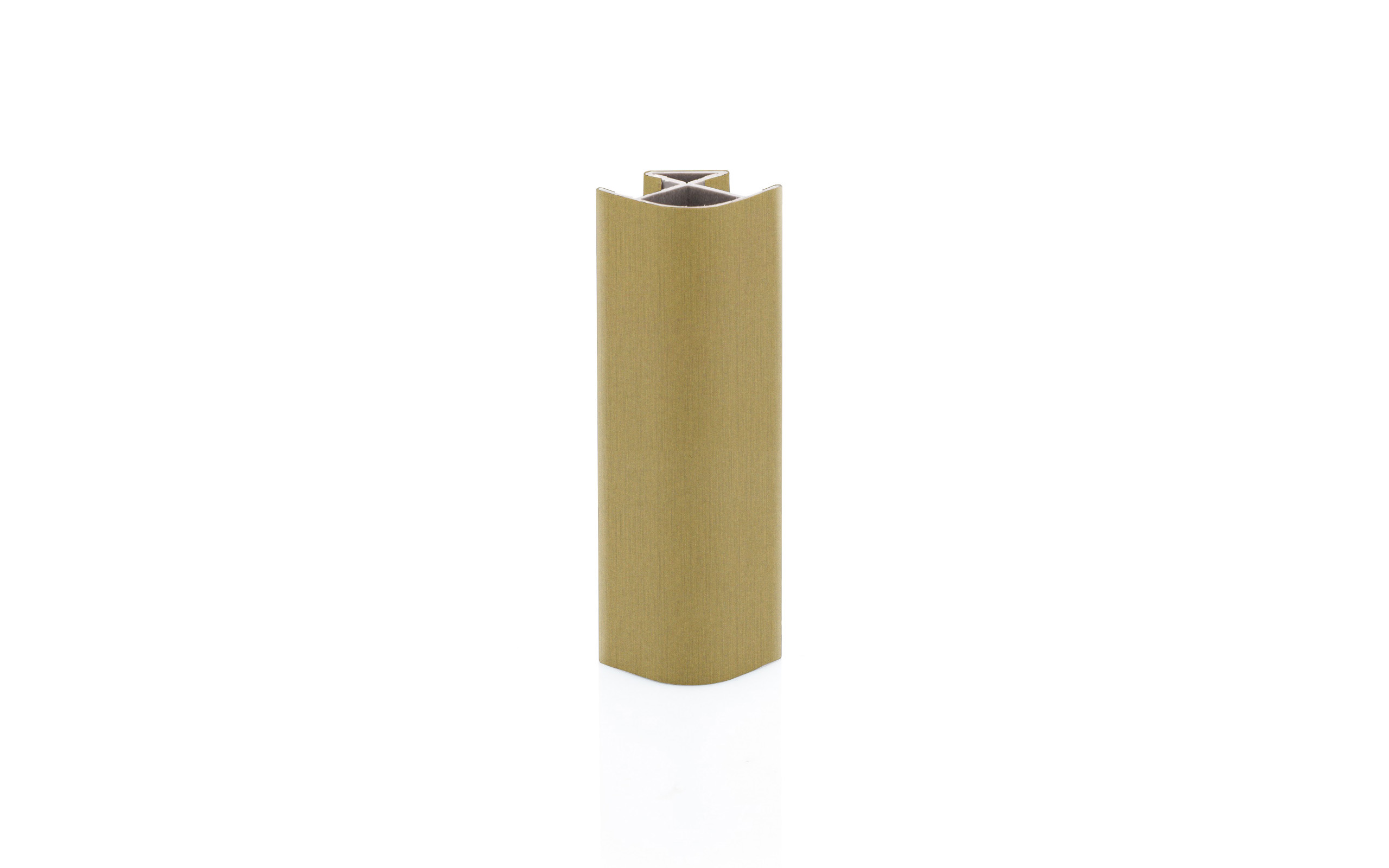 Plinth joint cap 100 mm, 90°, R12 mm, gold