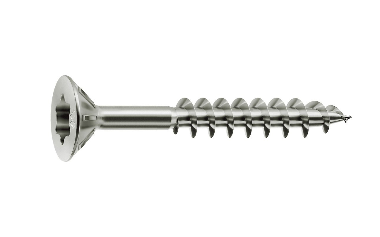 Countersunk screw Mustad Panelvit TX, 3 x 35 mm, partial thread, Chormiting, TX10, packed 500 pieces