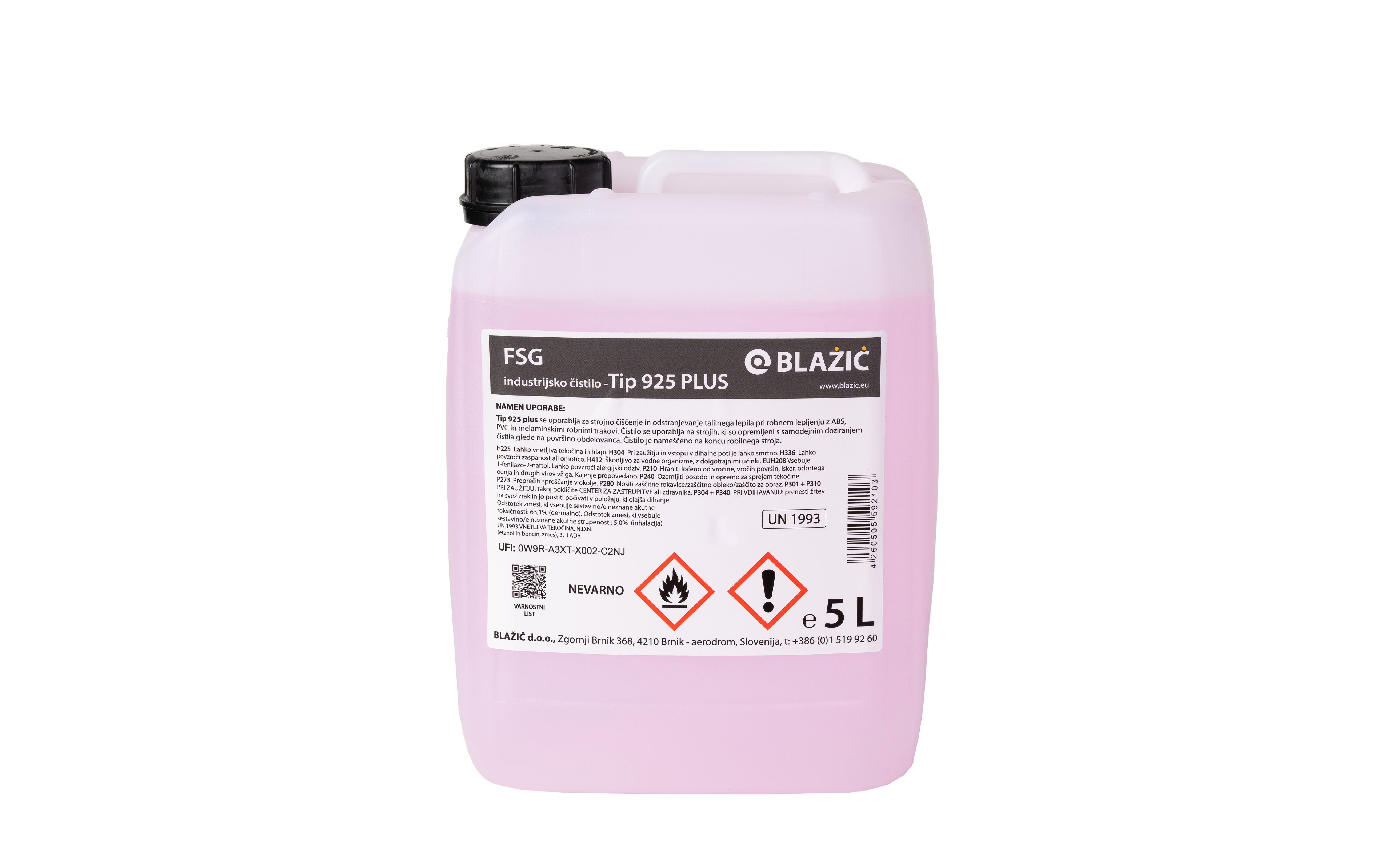 Industrijsko čistilo tip 925 PLUS, 5L, plastenka
