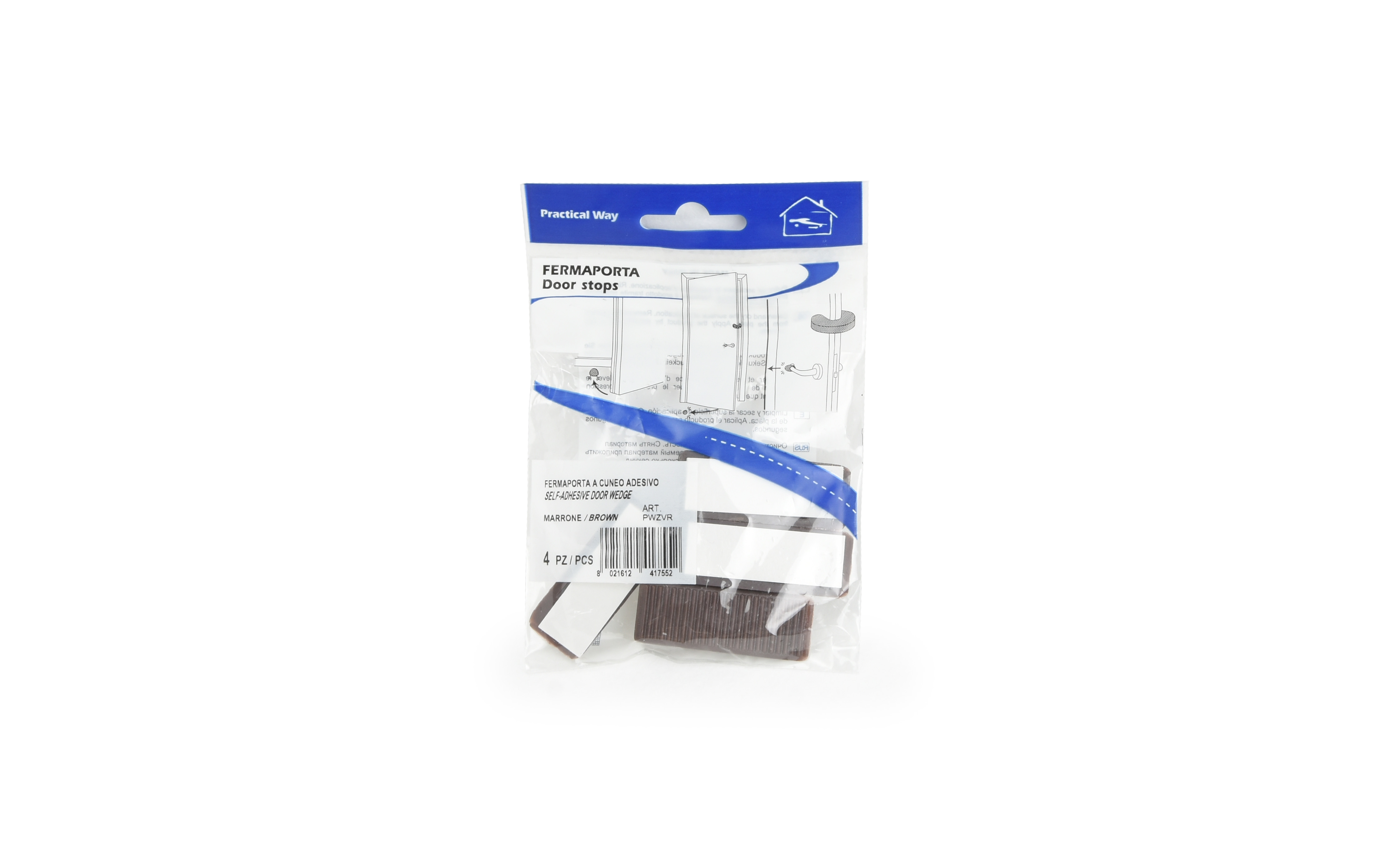 Self-adhesive door stopper, brown Self-adhesive door stopper, brown