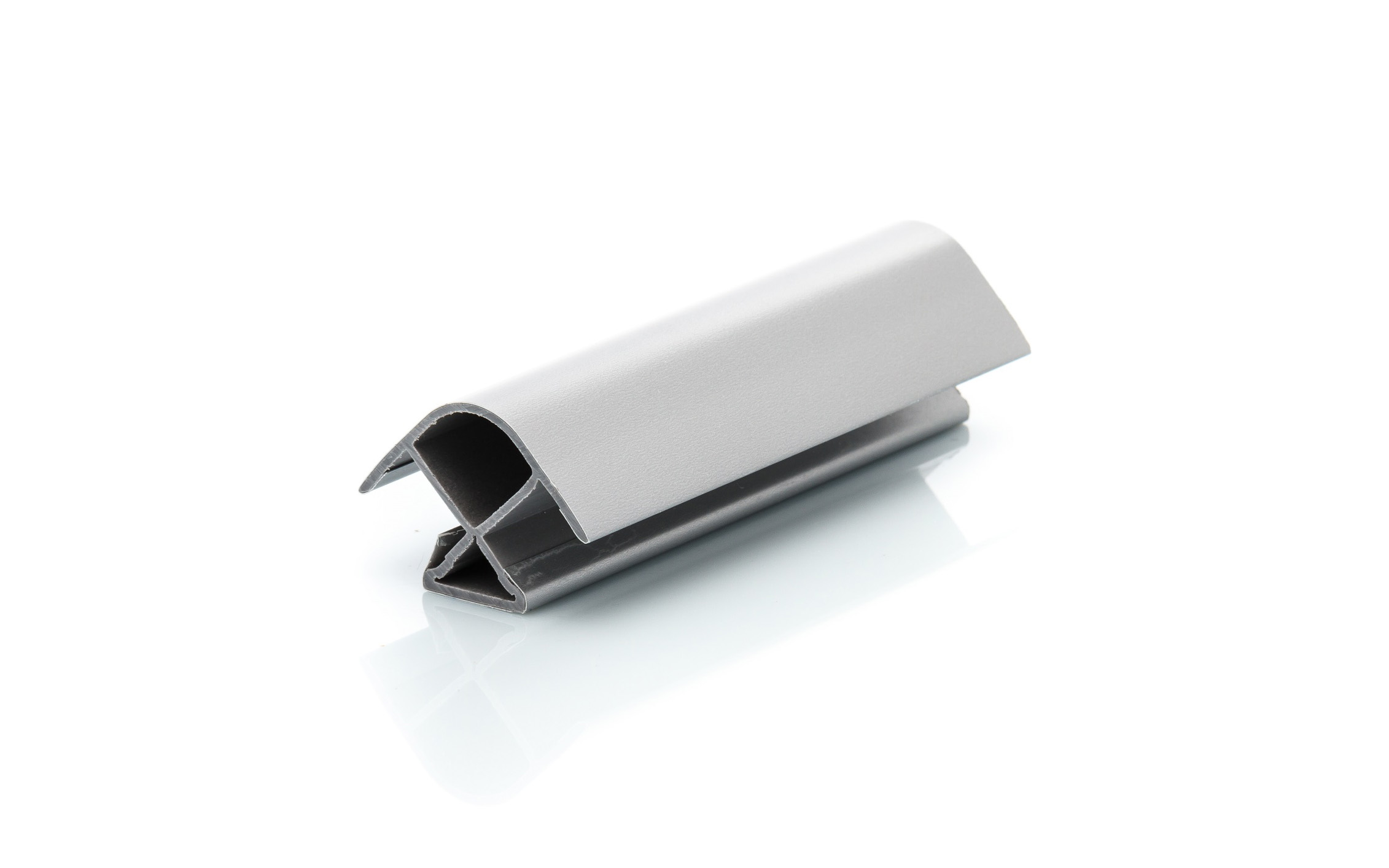 Plinth joint cap 100 mm, 90°, R12 mm, aluminium imitation Plinth joint cap 100 mm, 90°, R12 mm, aluminium imitation