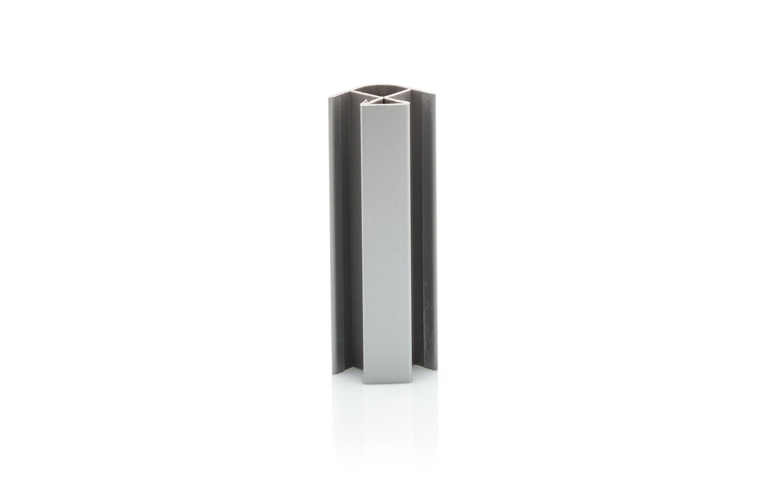 Plinth joint cap 100 mm, 90°, R12 mm, aluminium imitation Plinth joint cap 100 mm, 90°, R12 mm, aluminium imitation