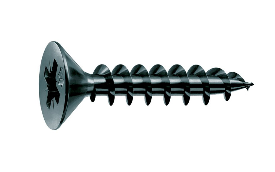 Universal screw 3.5 x 16 mm, countersunk head, full thread, Nero+, PZ2, (500 pcs)