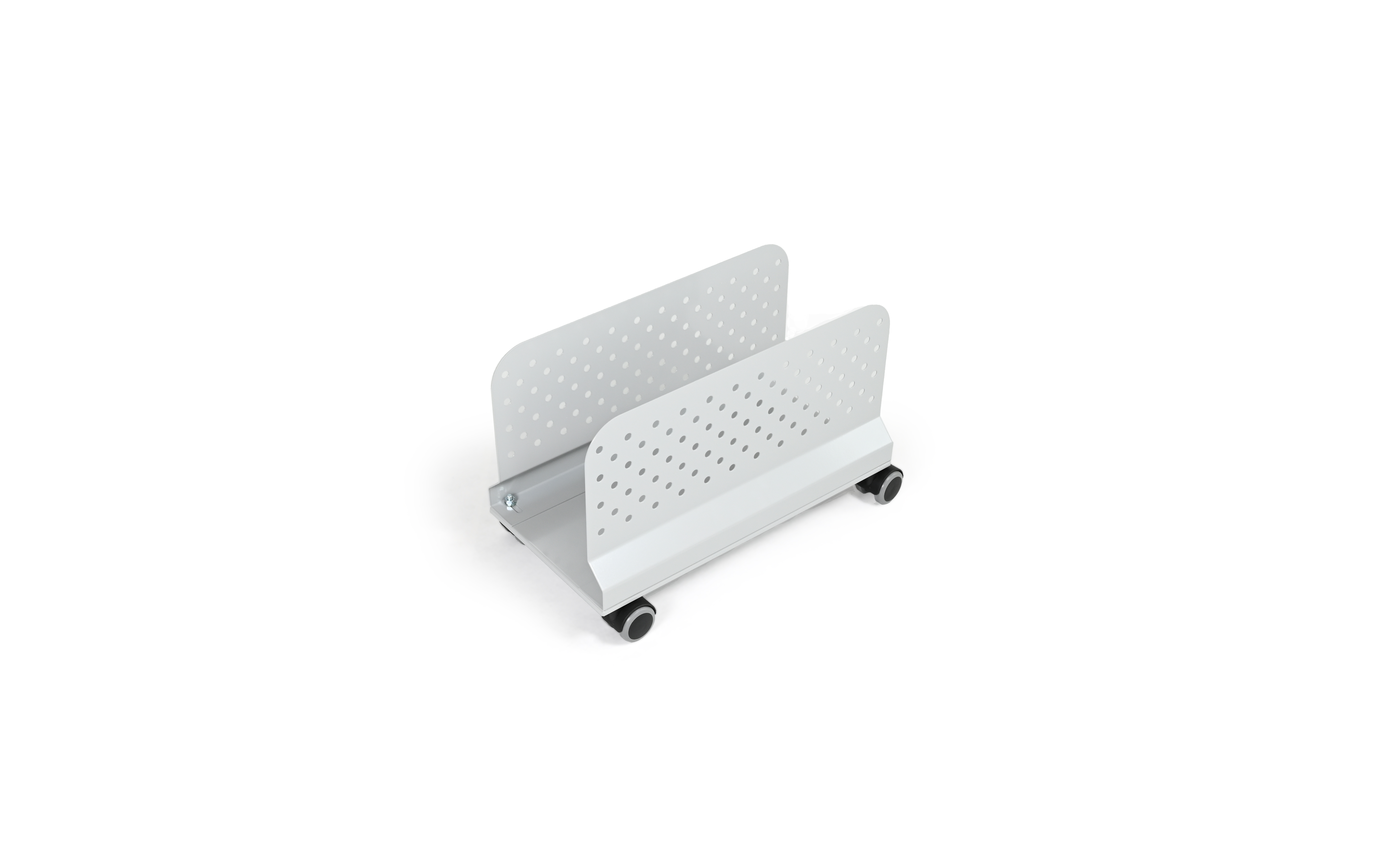Computer trolley, grey, RAL 9006