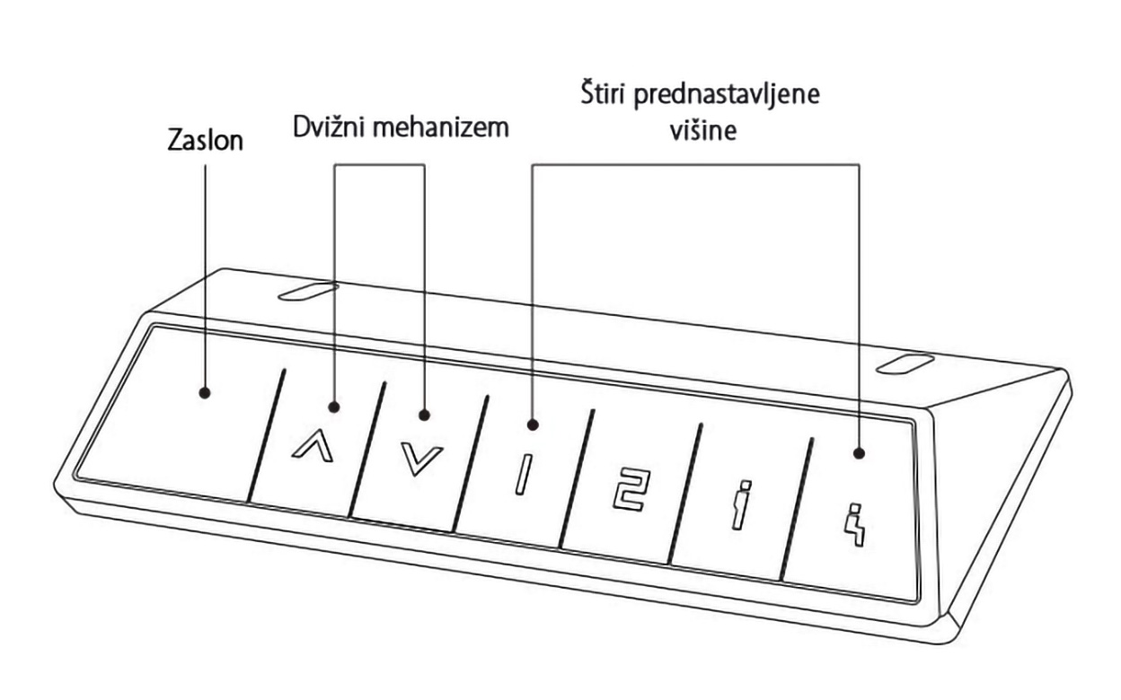 Electrical height adjustable table frame ET 156 BL-N, black color, adjustable from 715 to 1160 mm, loading capacity 80 kg