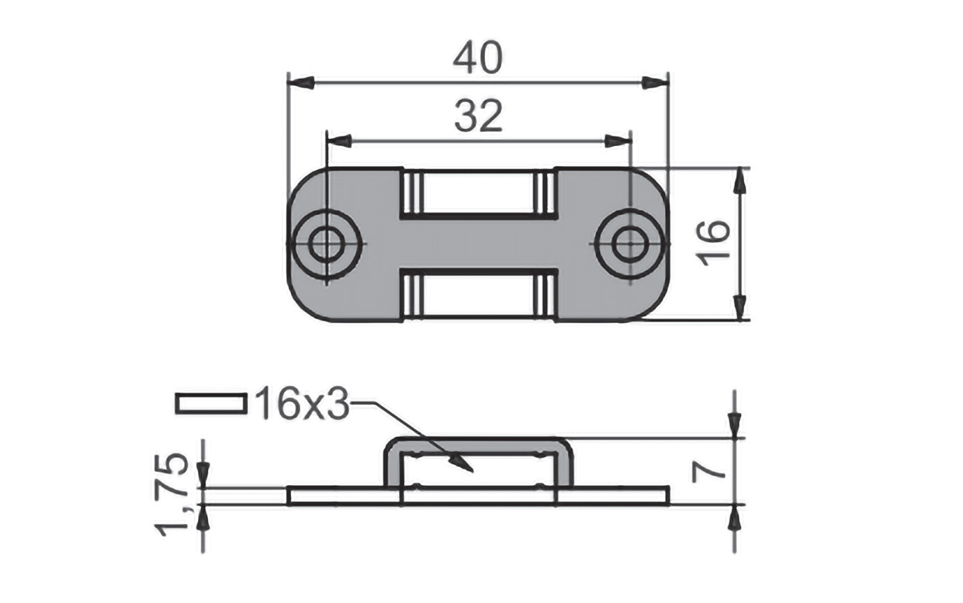 Vodilo palice centralno čelne ključavnice LEHMANN 42