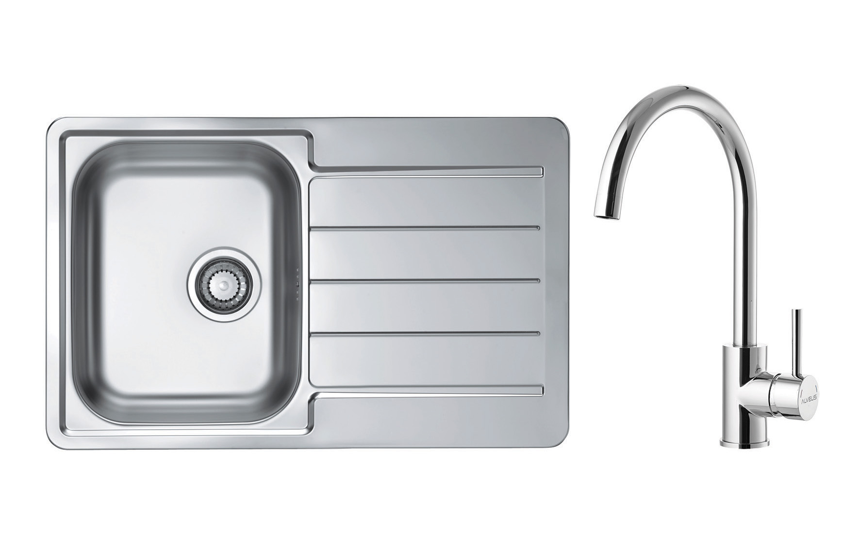 Set sink Line Max 80 and tap Roxa