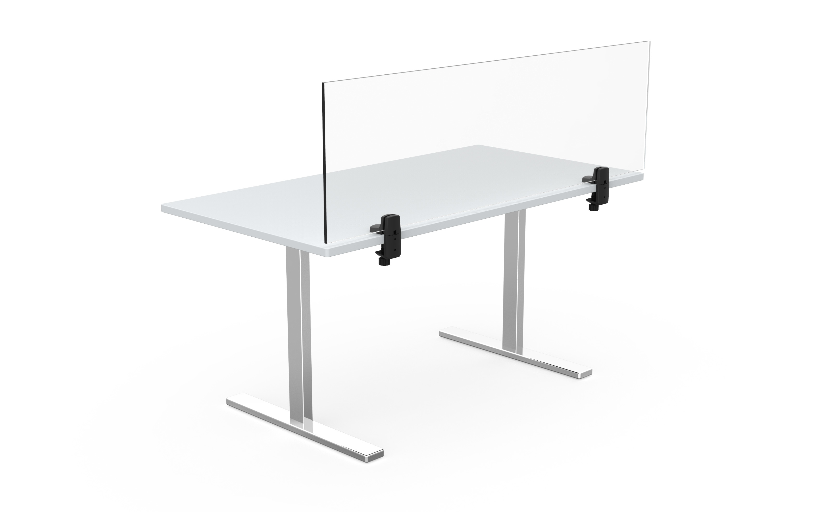Versatile table clamp "over desk", grey color