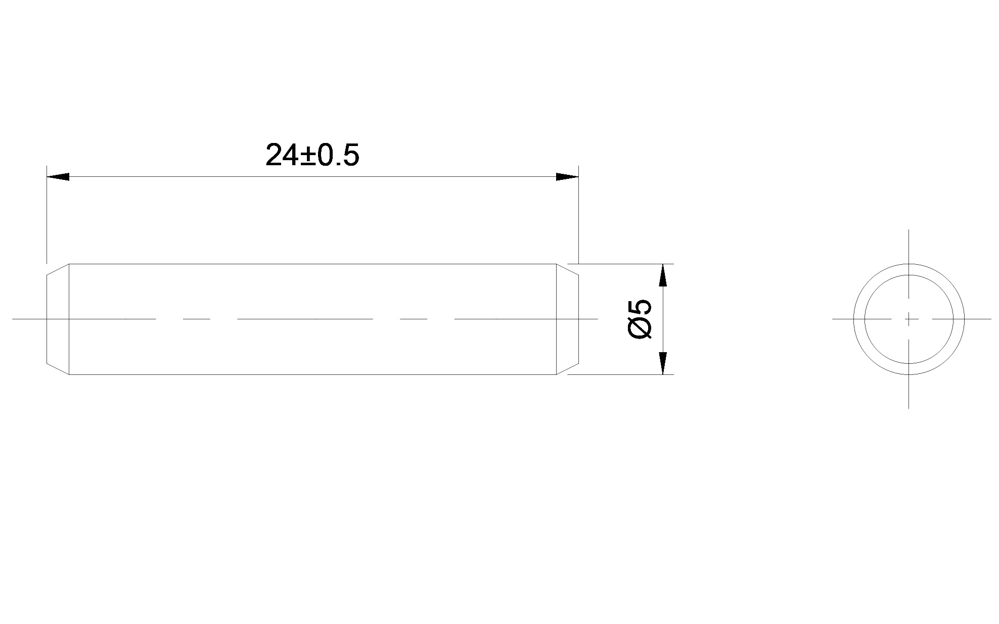 Shelf support, round, DM 5 mm, galvanized, packaging 20 pcs
