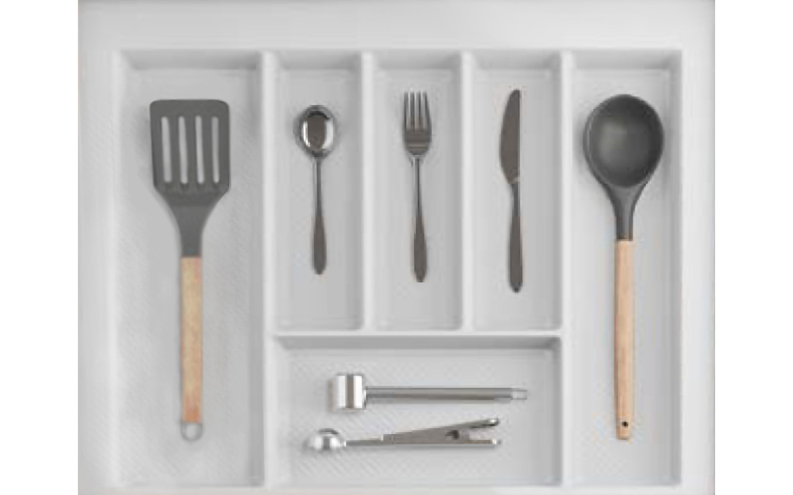 Organizator jedilnega pribora, barva bela