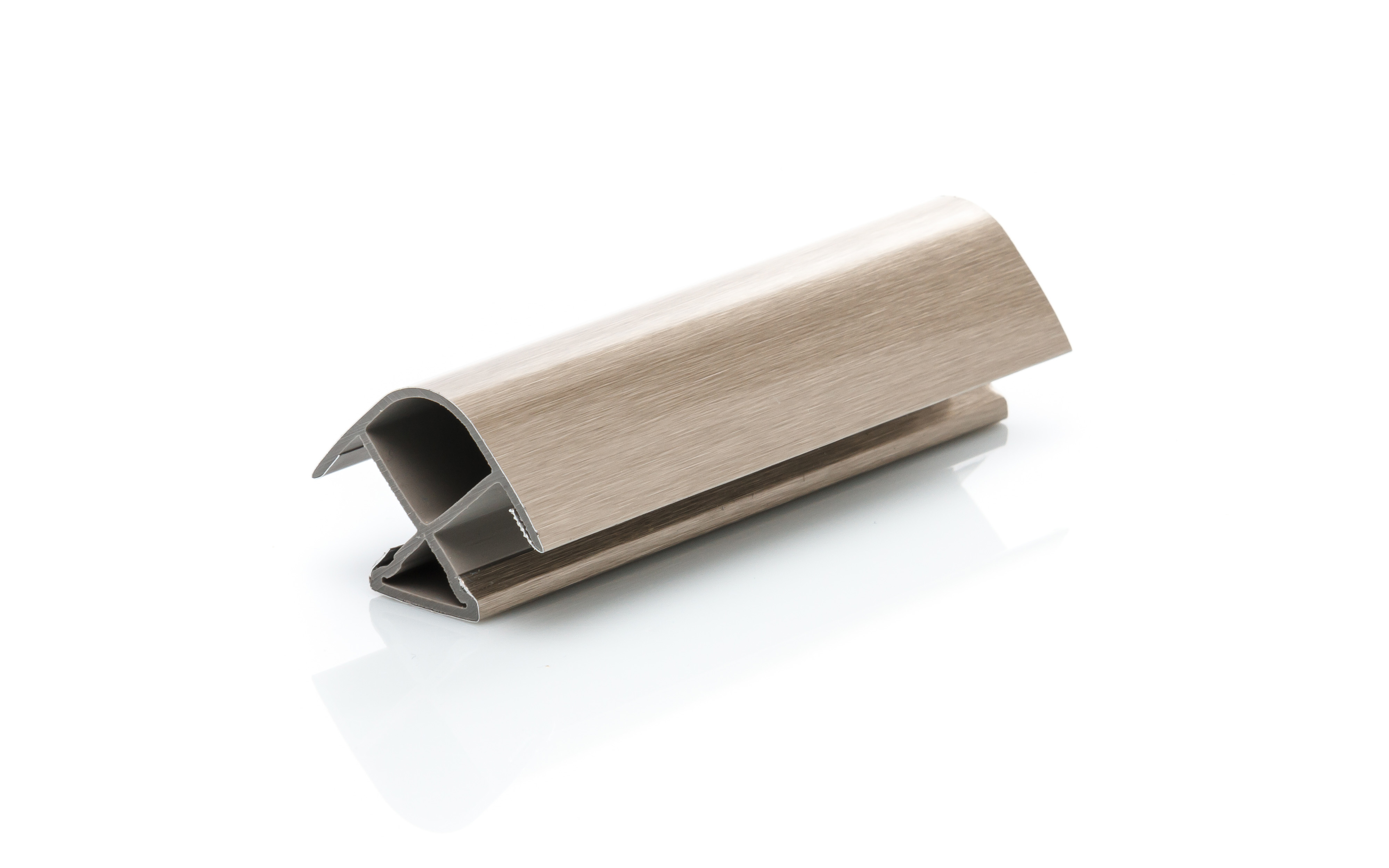 Plinth joint cap 150 mm, 90°, R12 mm, inox Plinth joint cap 150 mm, 90°, R12 mm, inox