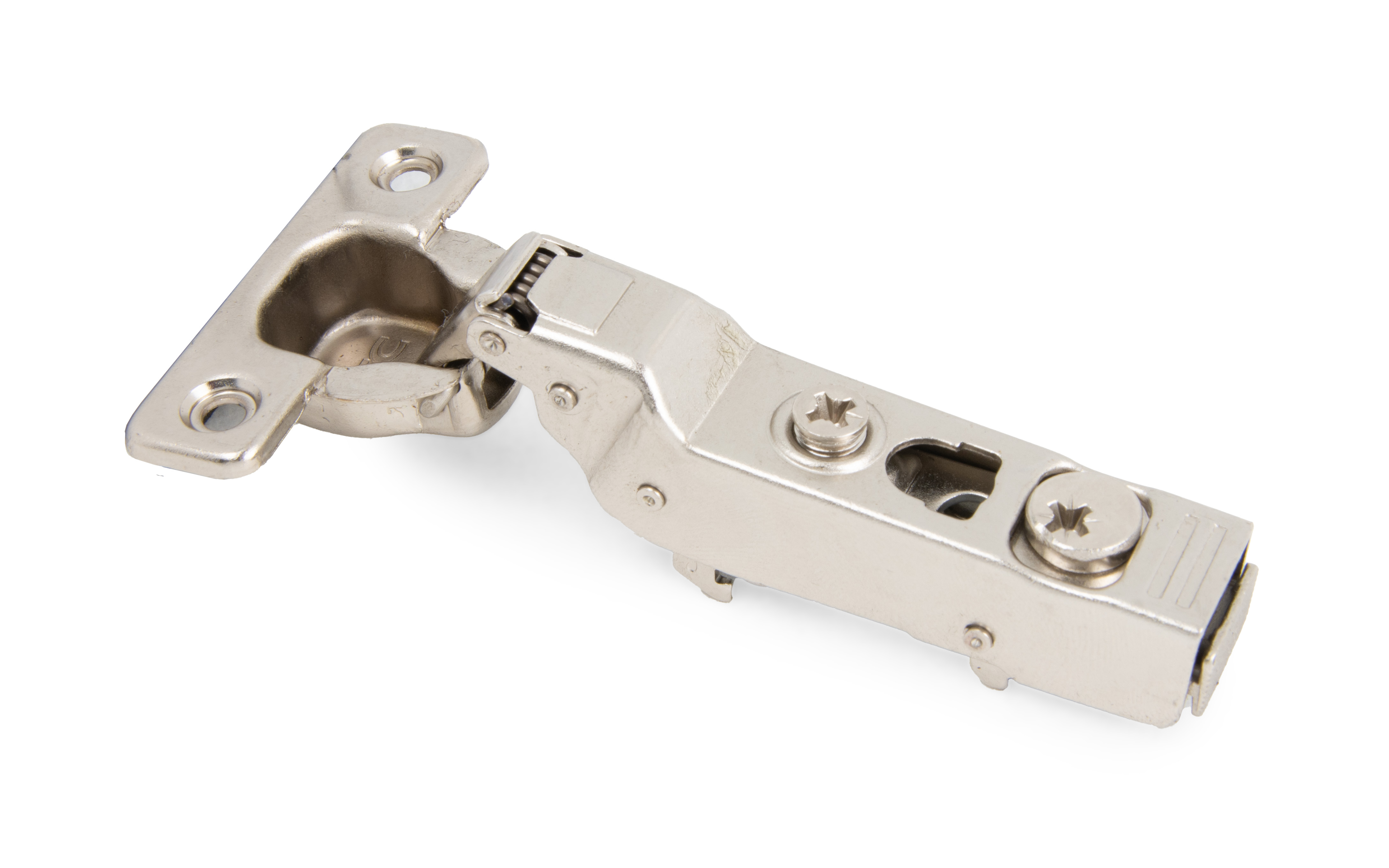 Spona mini DTC brez blažilca, kriva, kot odpiranja 110°. Premer glave 26 mm.