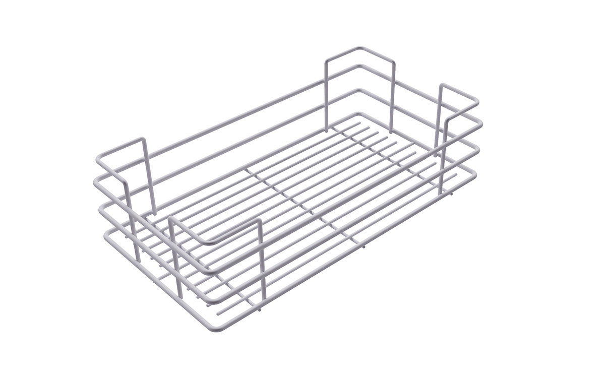 Set of pull-out larder baskets GREEN LINE 30, white (5 pieces)