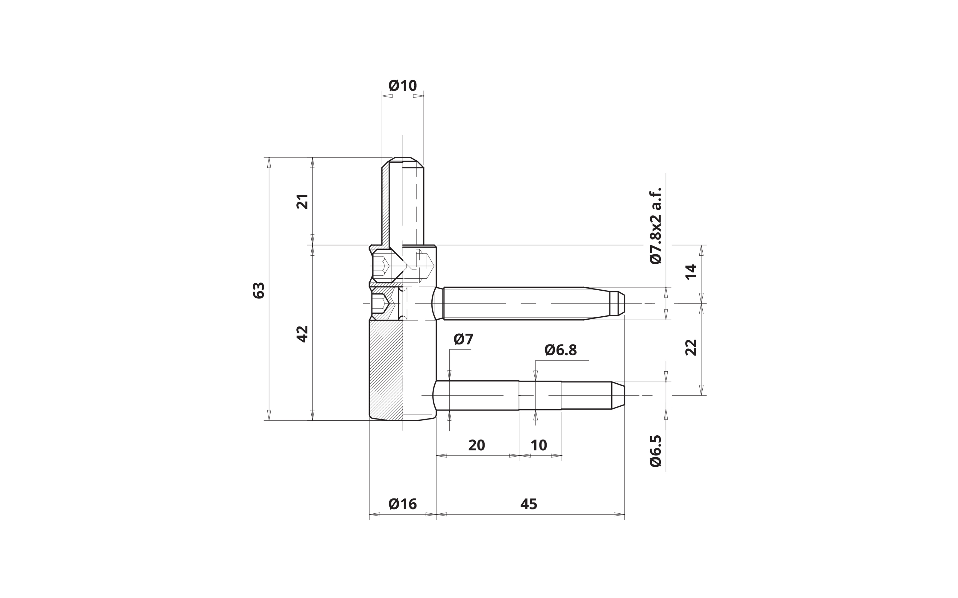 Otlav Exacta hinge, diameter 16 mm, light zinc-plated - complete set with male and female parts