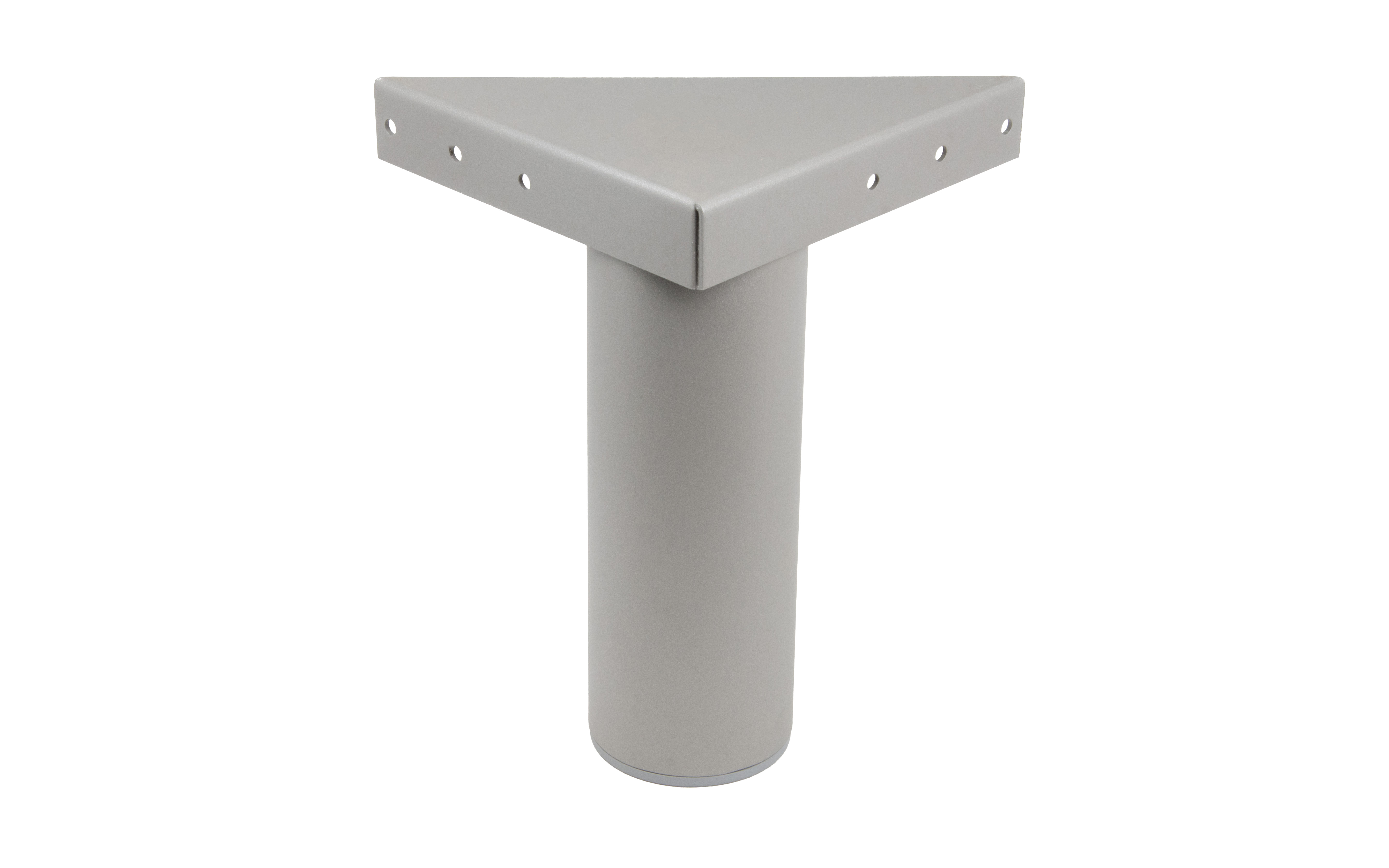 Bed leg D 80 mm with support plate, grey color