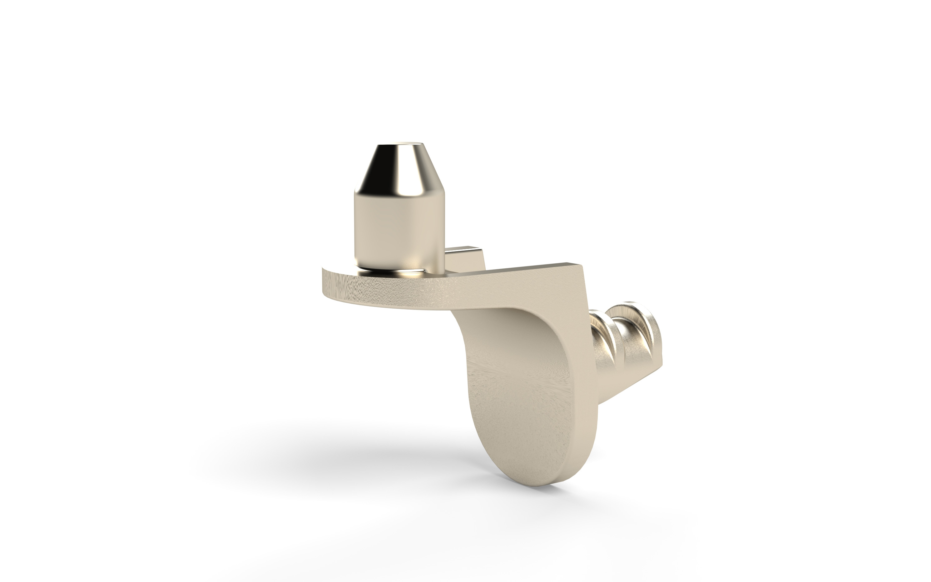 Shelf support, angular, chrome/nickel, 2 plugs