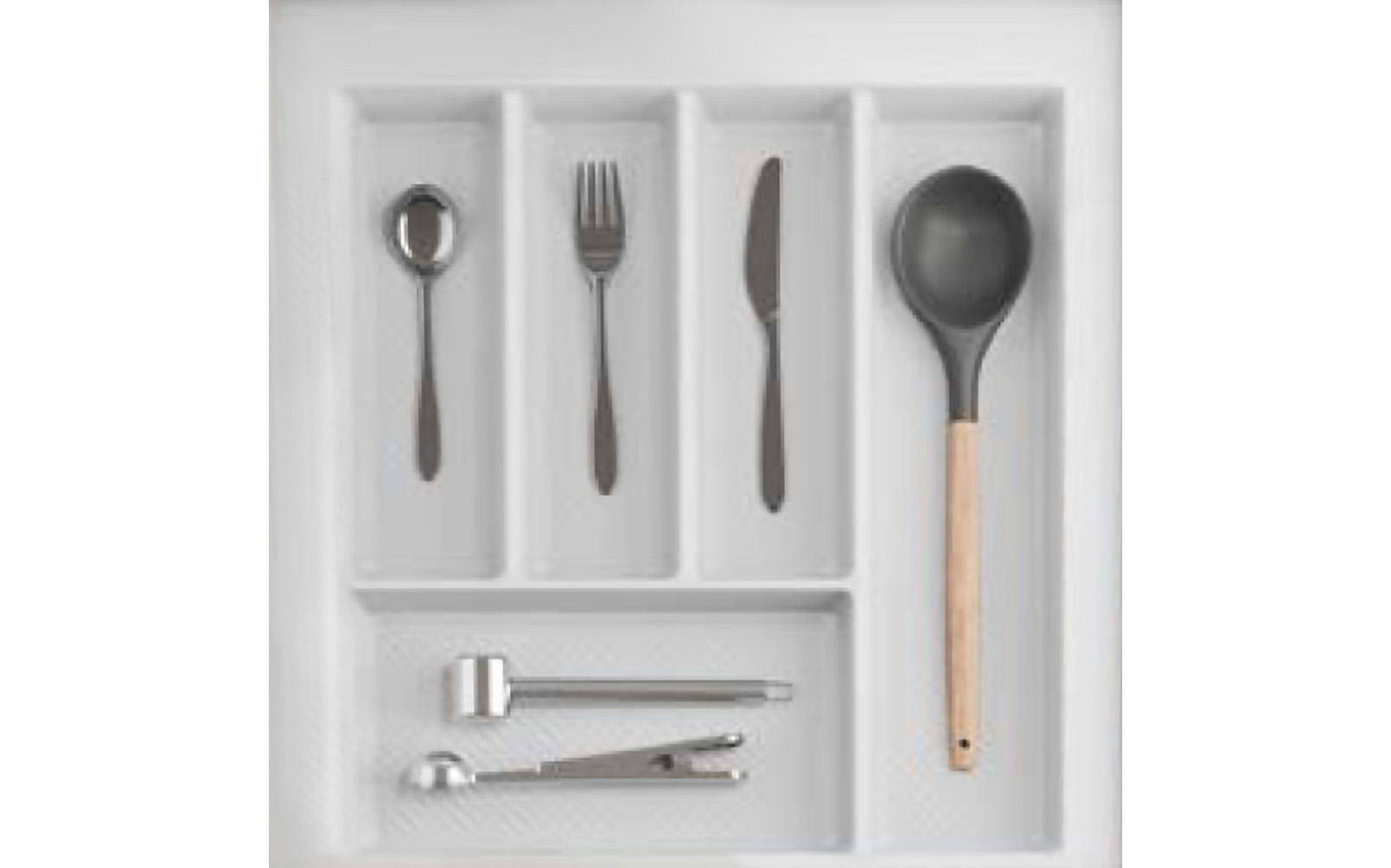Organizator jedilnega pribora, barva bela