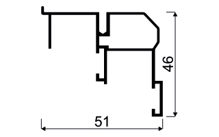 Bottom rail, length 3000 mm, Sevroll Capitol system