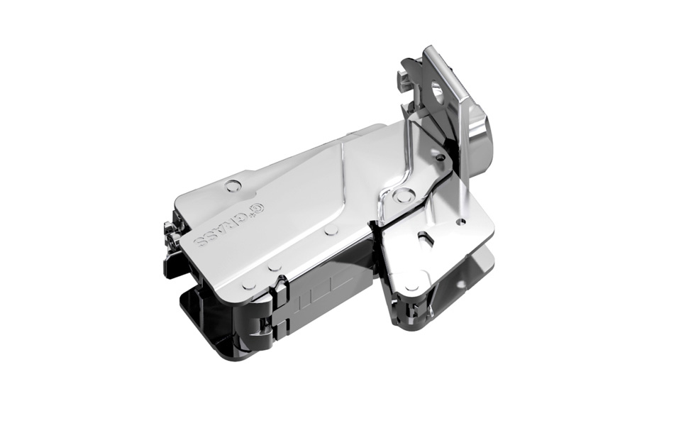 Spona Grass Tiomos ravna, kot odpiranja  155°, brez blažilca, K=3, max. deb. vrat 32 mm.