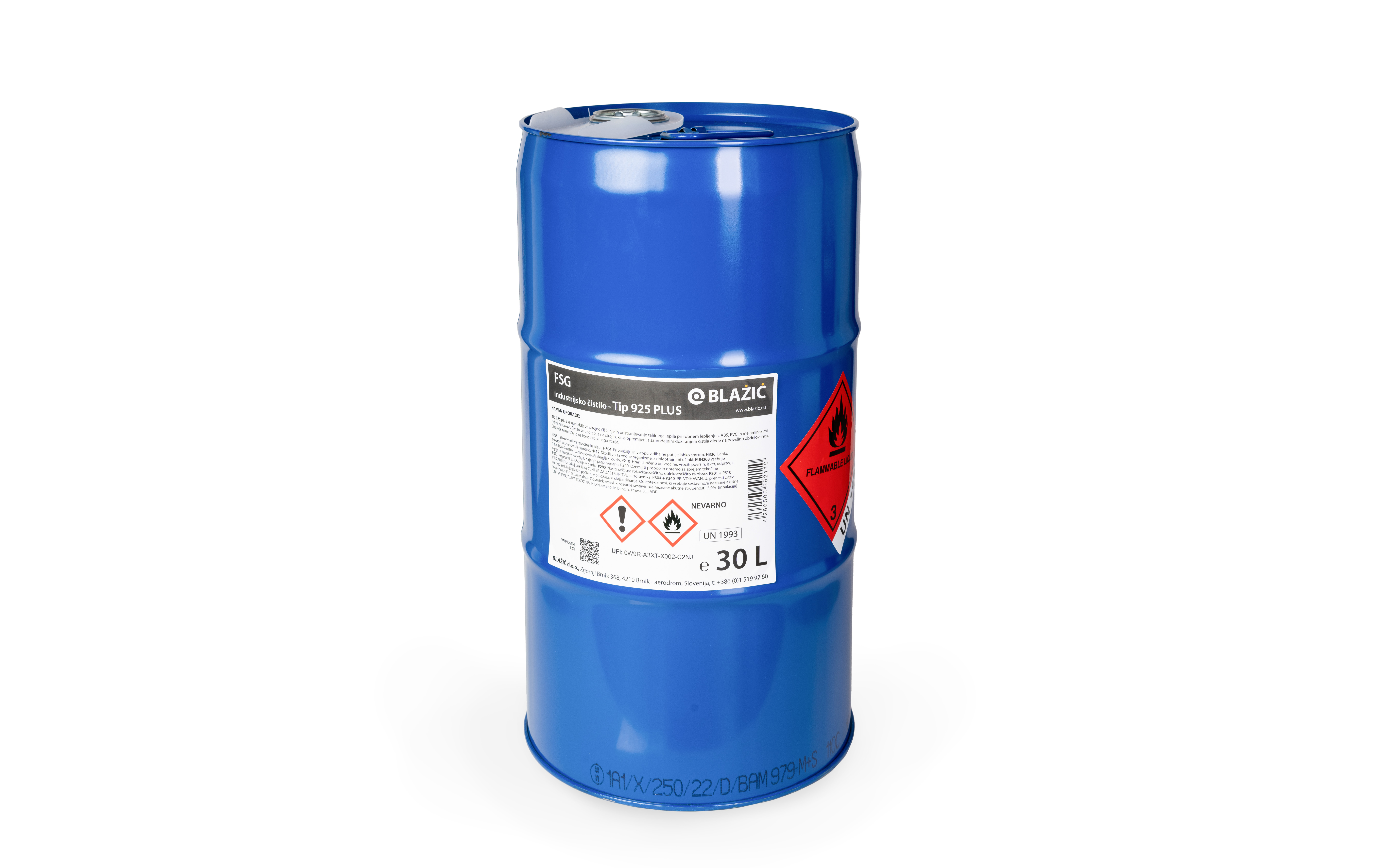 Industrial cleaner type 925 PLUS, 30L, steel drum