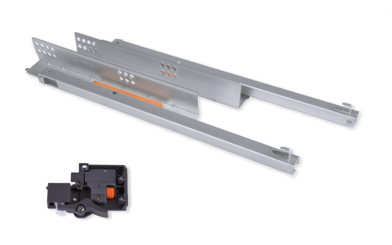 DTC concealed slides 350 mm, partial extension, push to open, loading capacity up to 25 kg