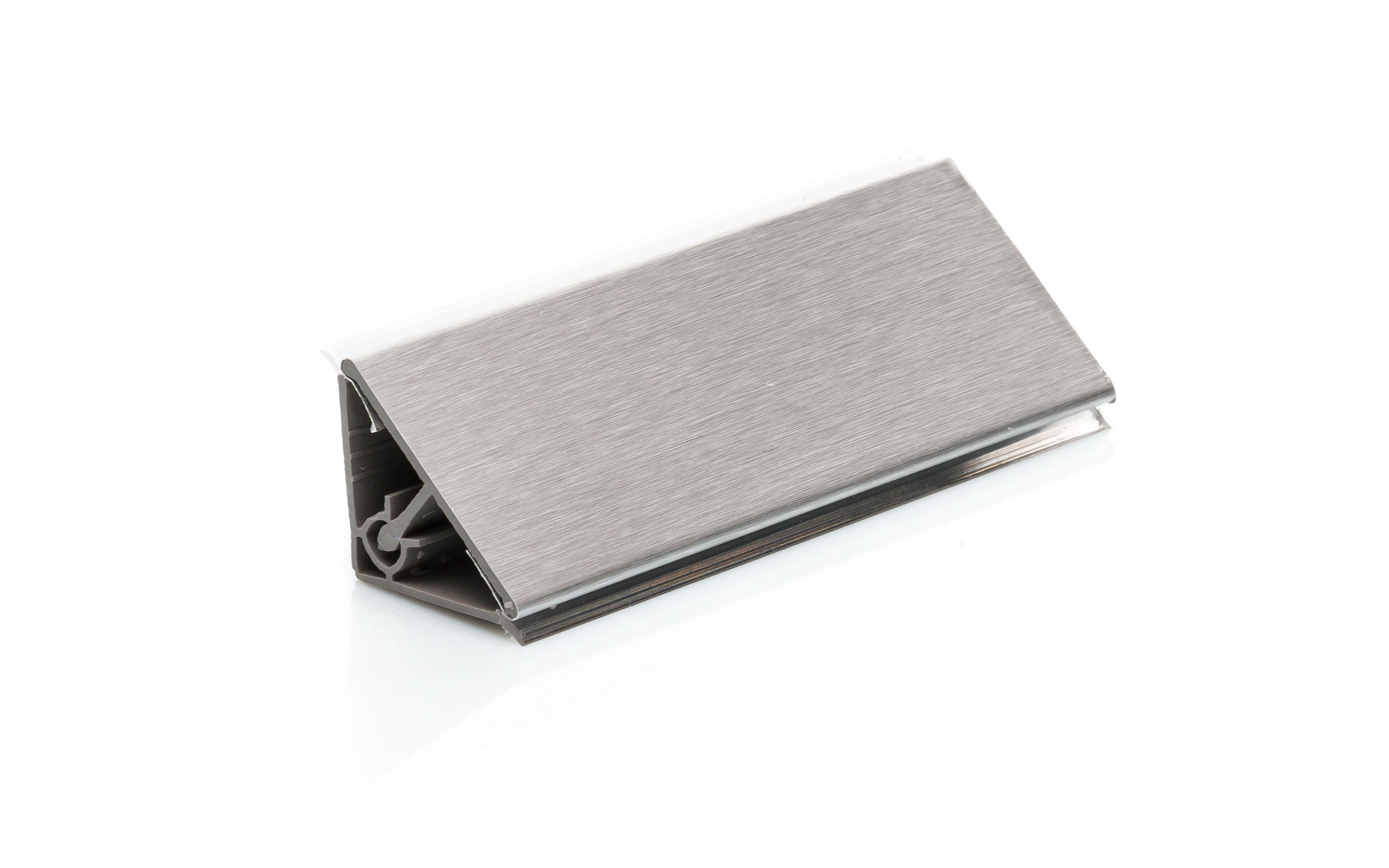 Backsplash, satin aluminum color, length 4 m
