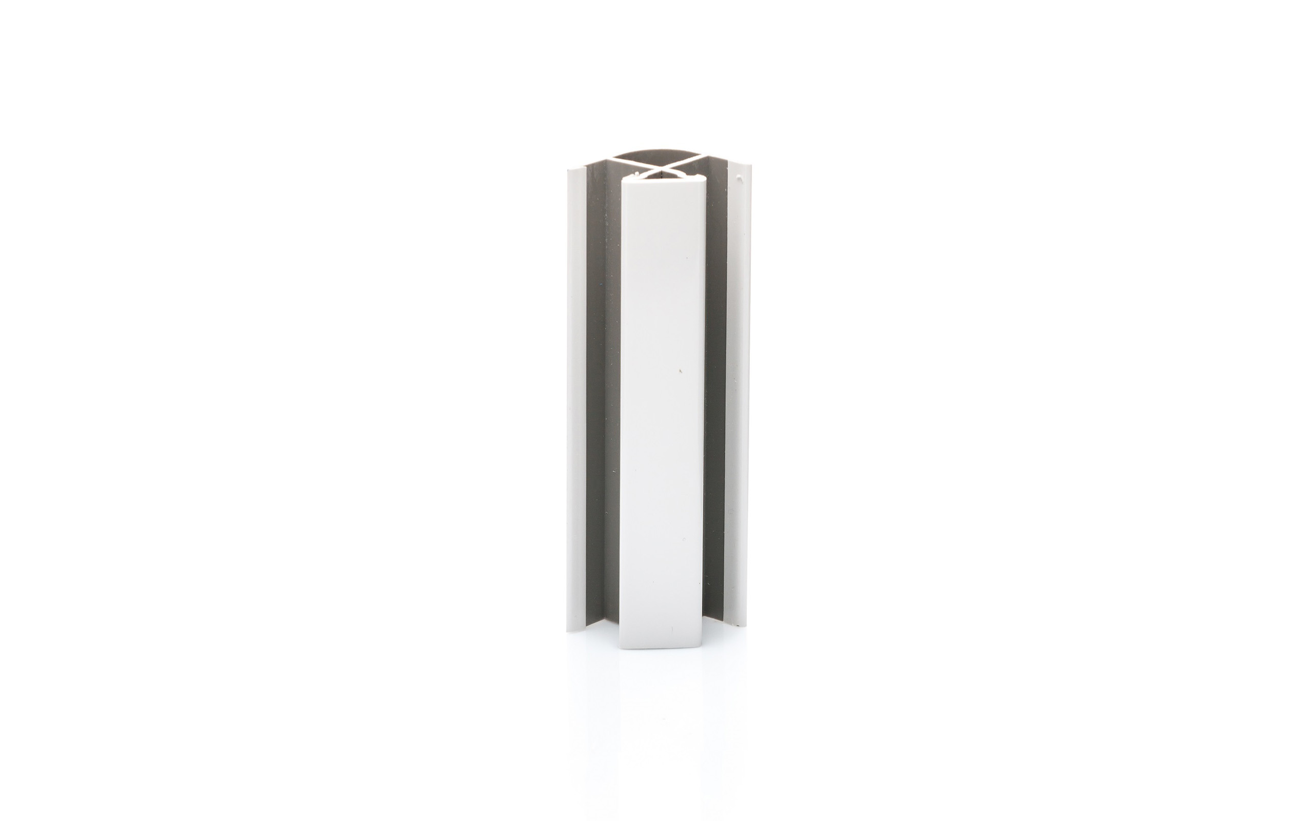 Plinth joint cap 150 mm, 90°, R12 mm, white gloss